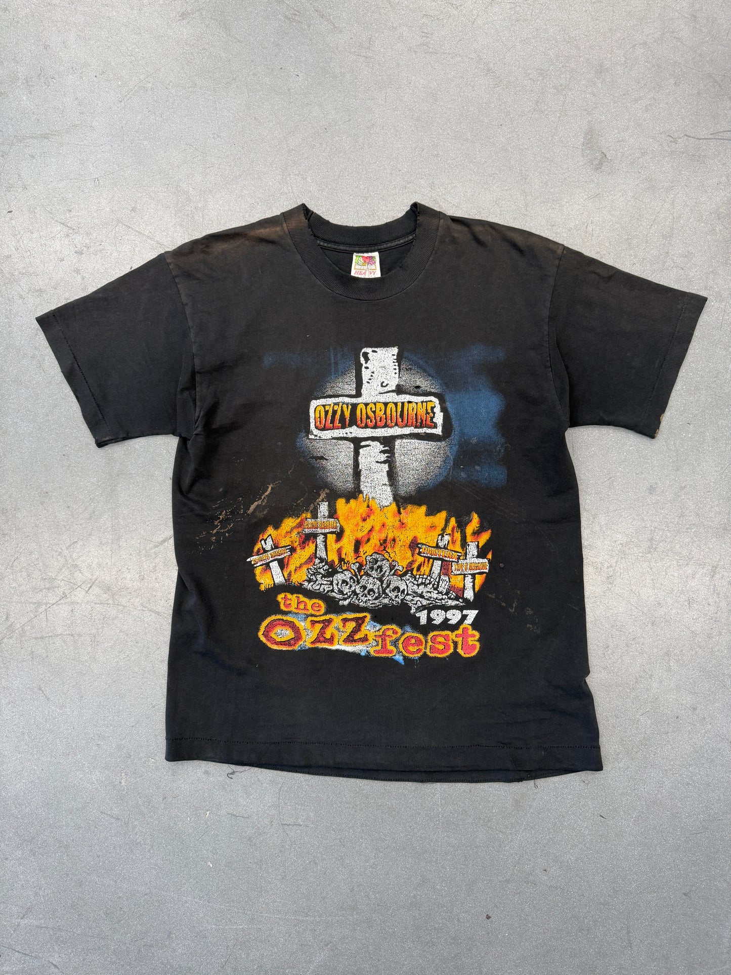 1997 OZZY OSBOURNE THE OZZFEST 'FULL LIVE SET BY' TEE (FOTL TAG)