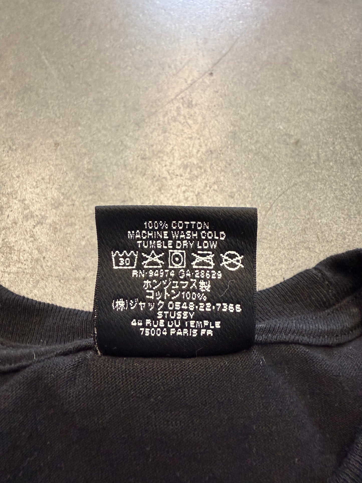 STUSSY OZ WITCH HAND LOGO TEE - BLACK (XL)