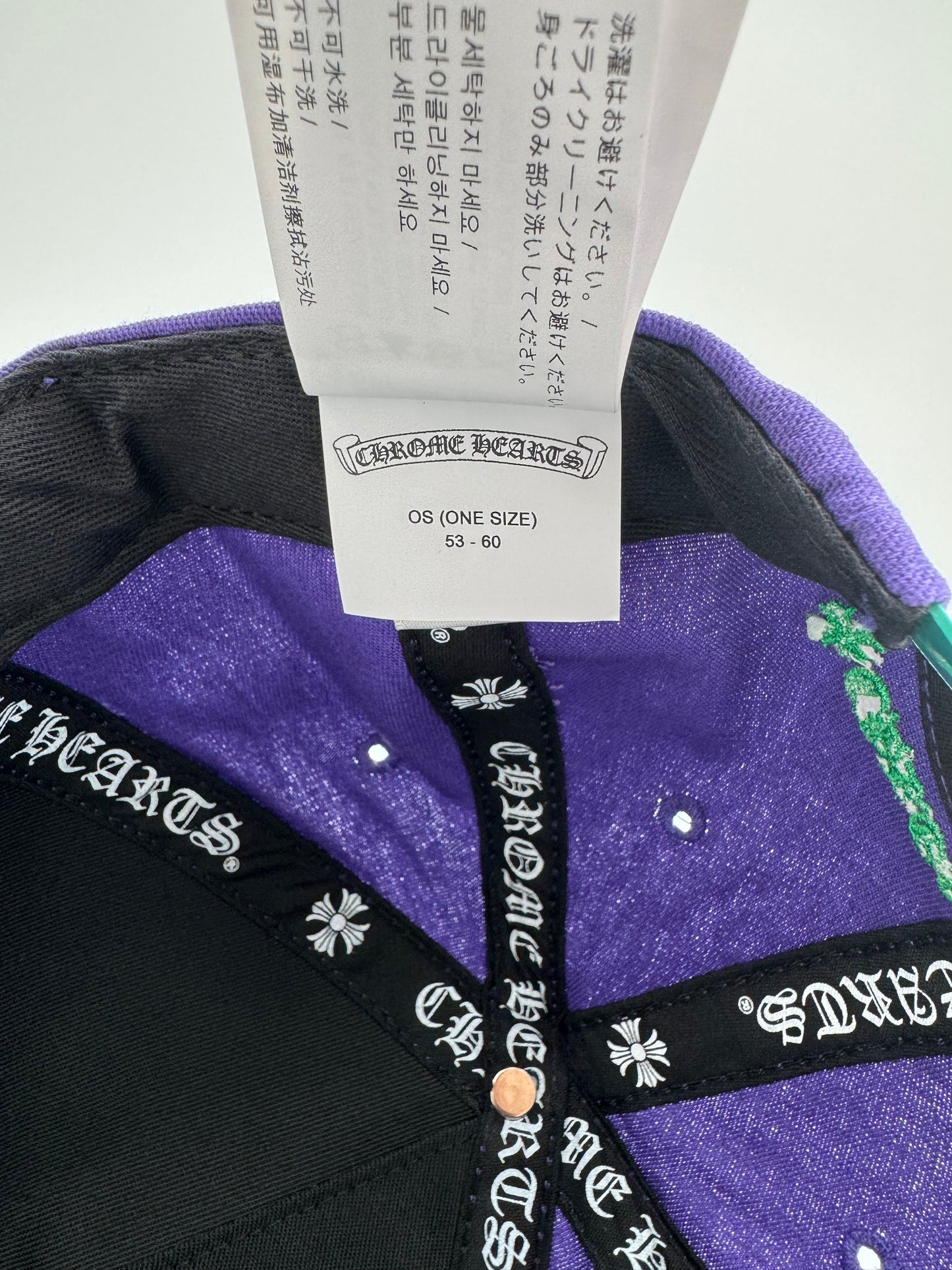 CHROME HEARTS PURPLE/GREEN BASEBALL HAT