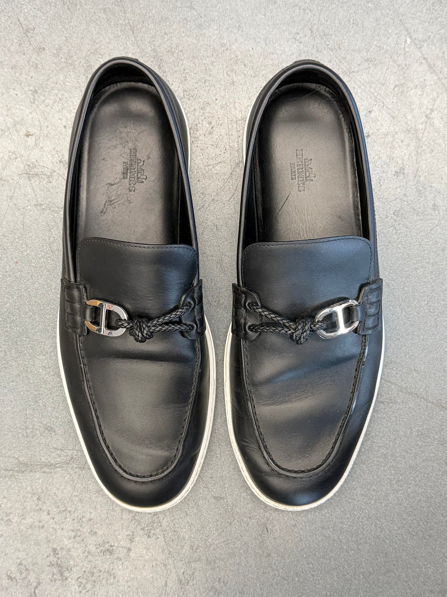 SIZE 43 HERMES IGNACIO LOAFER - BLACK (NO BOX)