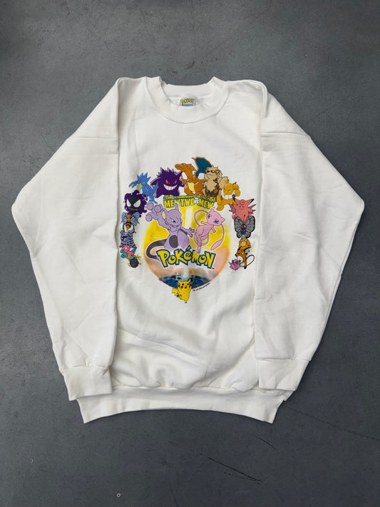 2000 POKEMON "MEWTWO VS. MEW" #150/#151 CREWNECK (POKEMON TAG)