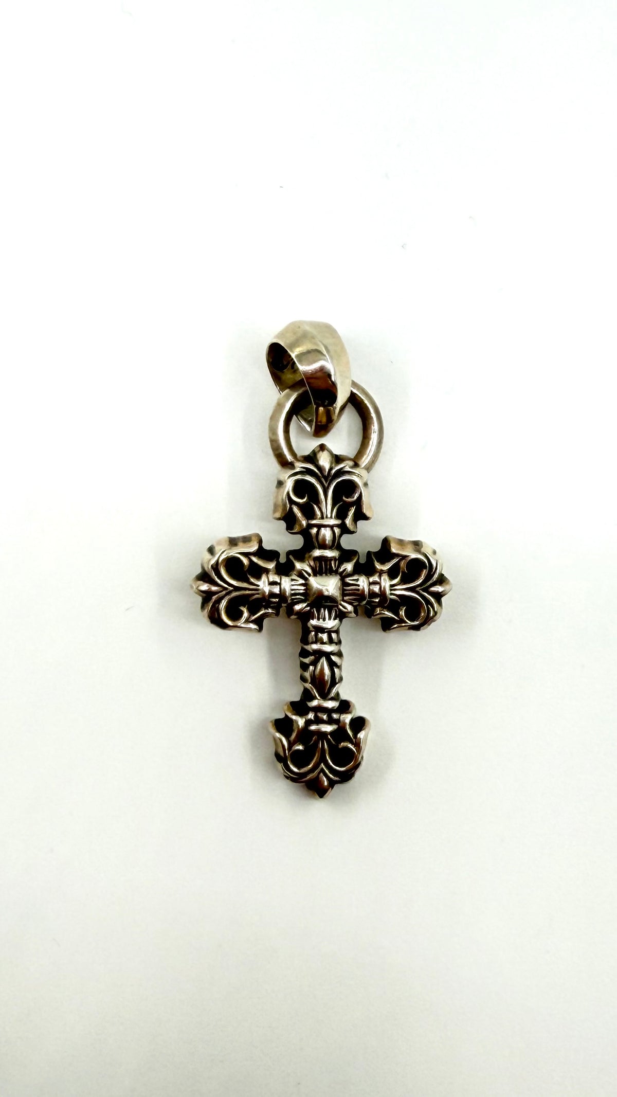 CHROME HEARTS FILIGREE CROSS WITH BALE SILVER PENDANT