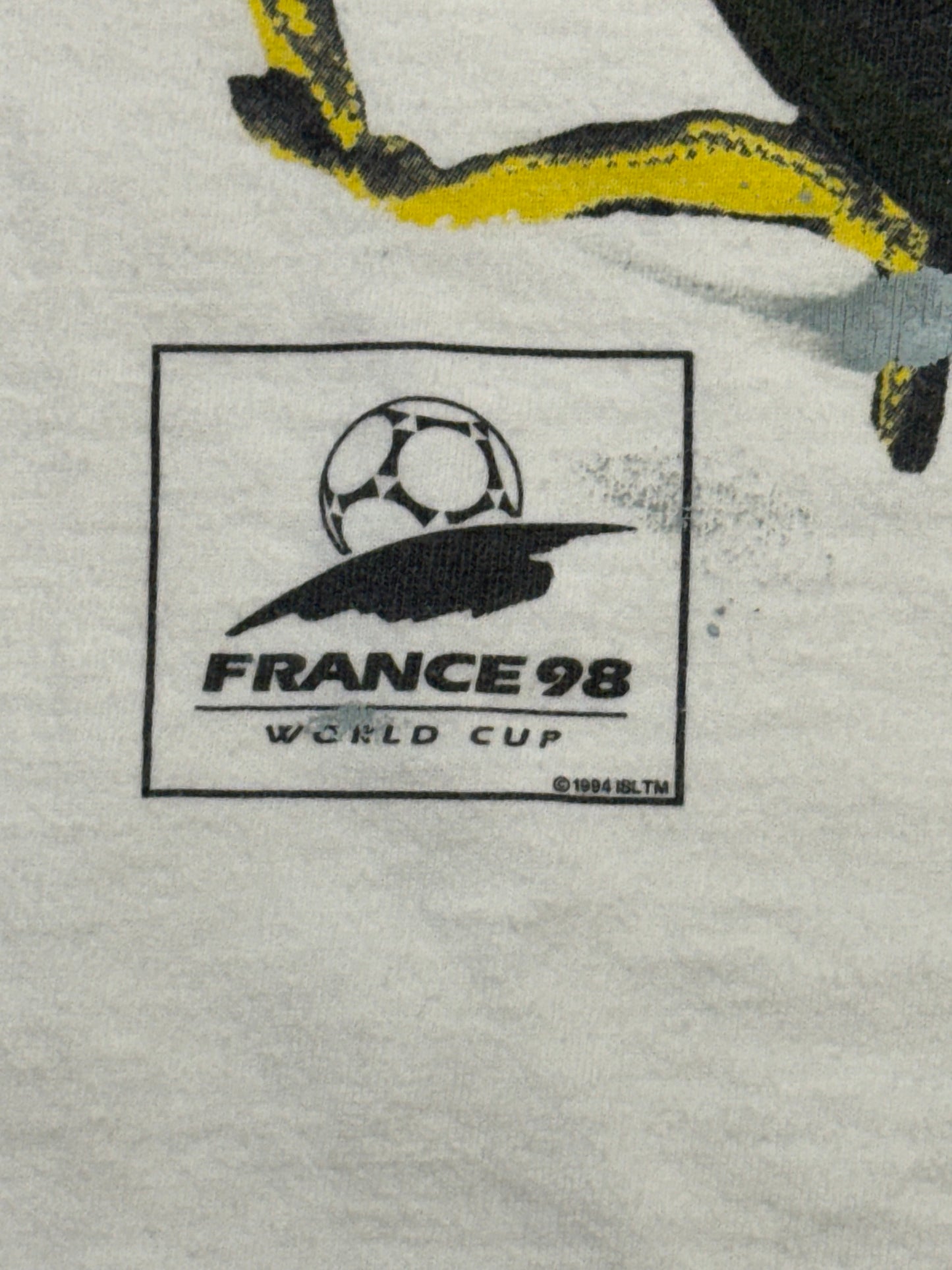 1999 FRANCE WORLD CUP BRAZIL SOCCER BALL TEE (OFFICIAL TAG)