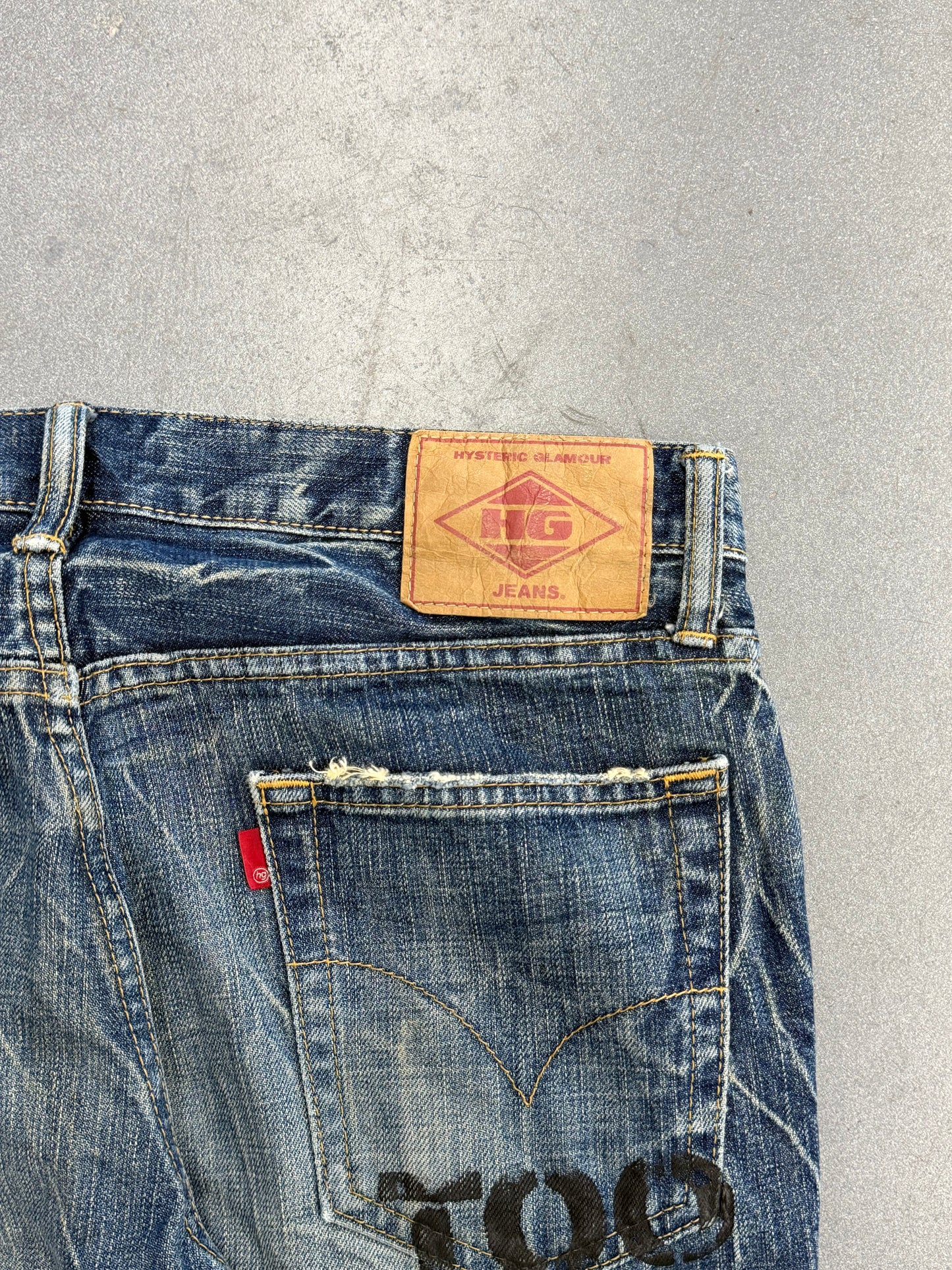 VINTAGE HYSTERIC GLAMOUR "TOO DRUNK TO FUCK" JEANS