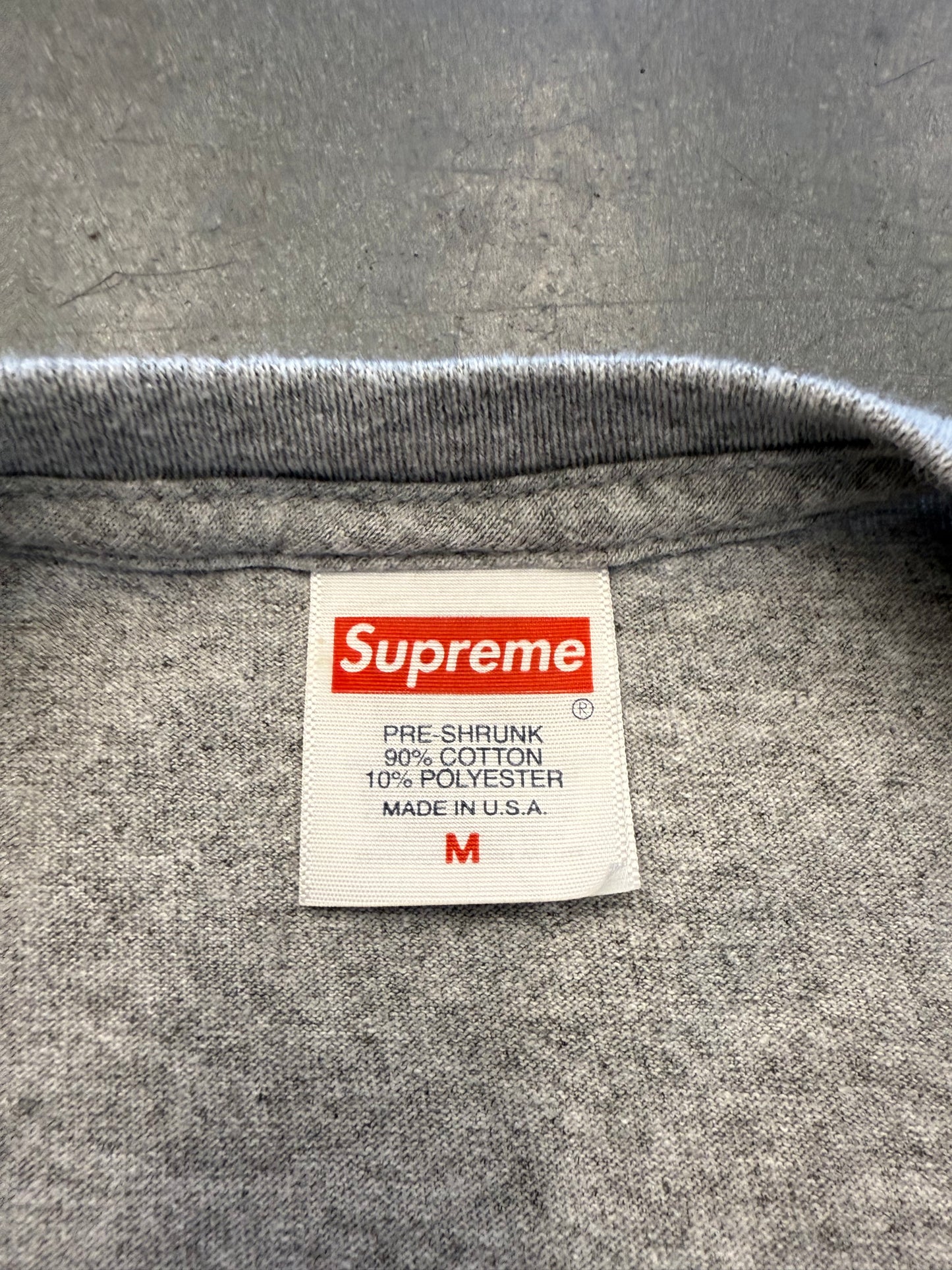 SS24 SUPREME FUTURA BOX LOGO TEE GREY MEDIUM USED