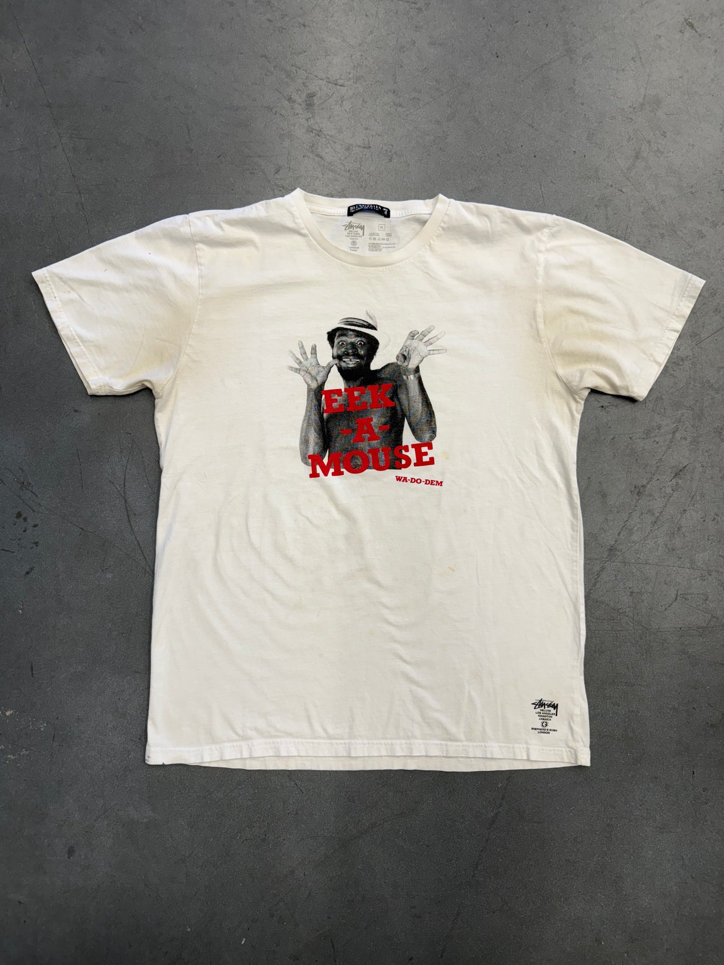 VINTAGE STUSSY YELLOWMAN EEK A MOUSE TEE