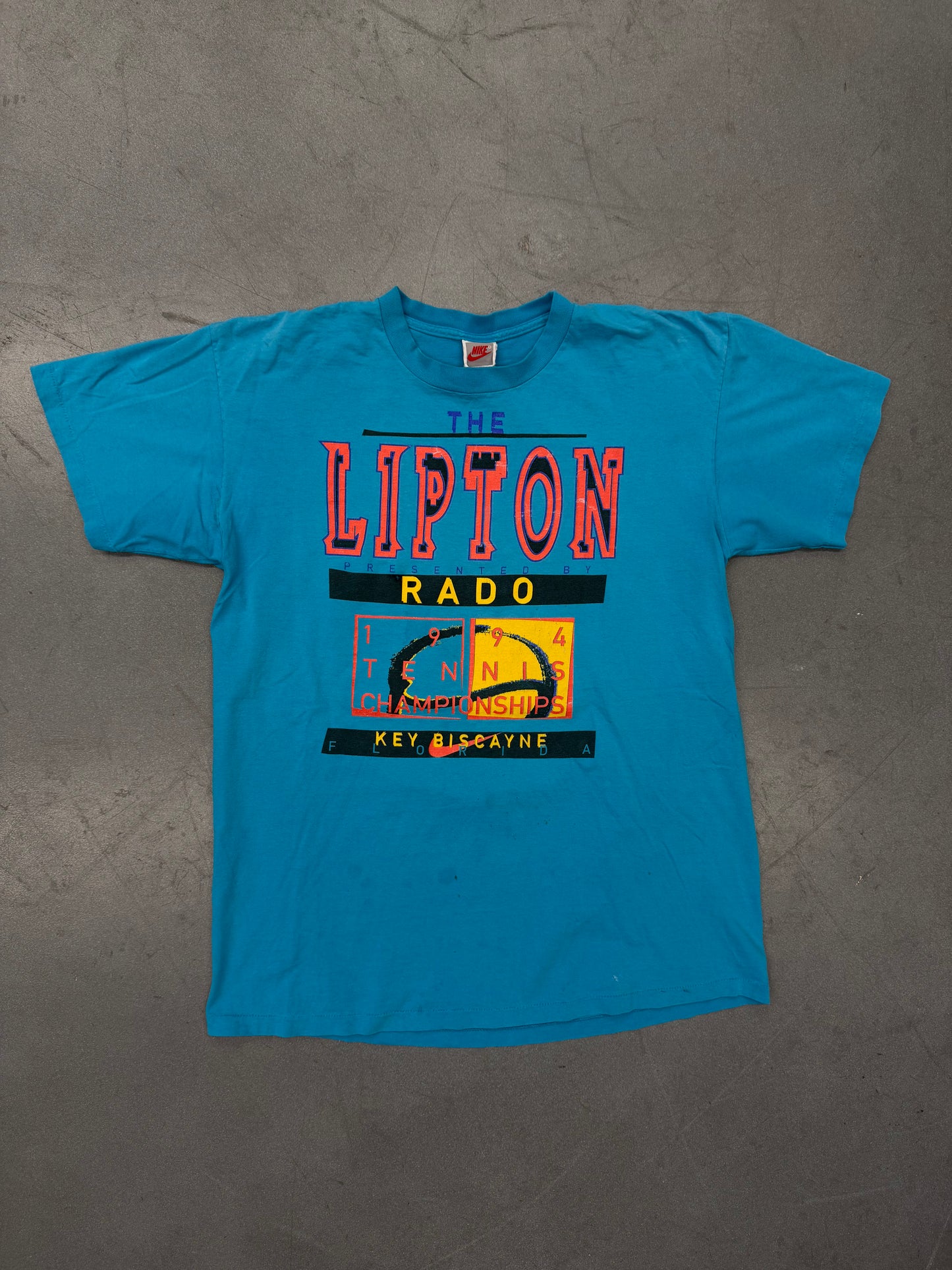 1994 THE LIPTON PRESENTED BY RADO TENNIS CHAMPIONSHIPS TEE (WHITE GREY NIKE TAG)