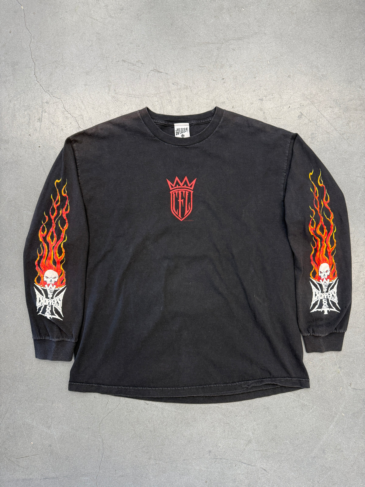 Y2K WEST COAST CHOPPERS LONG BEACH, CA CFL LS TEE (JESSE WHO CUT TAG)