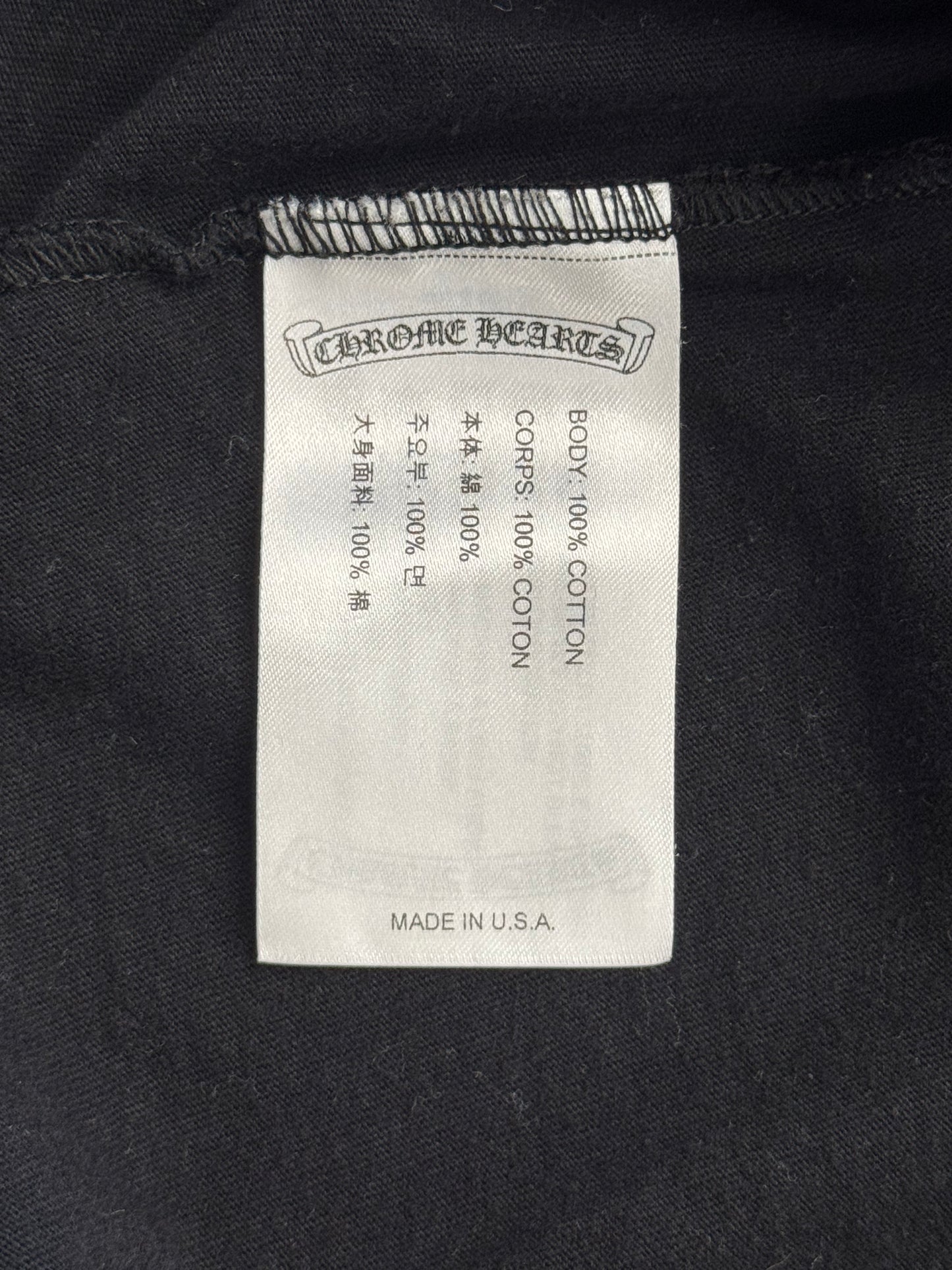 CHROME HEARTS MIAMI FLORAL LS TEE - BLACK/WHITE