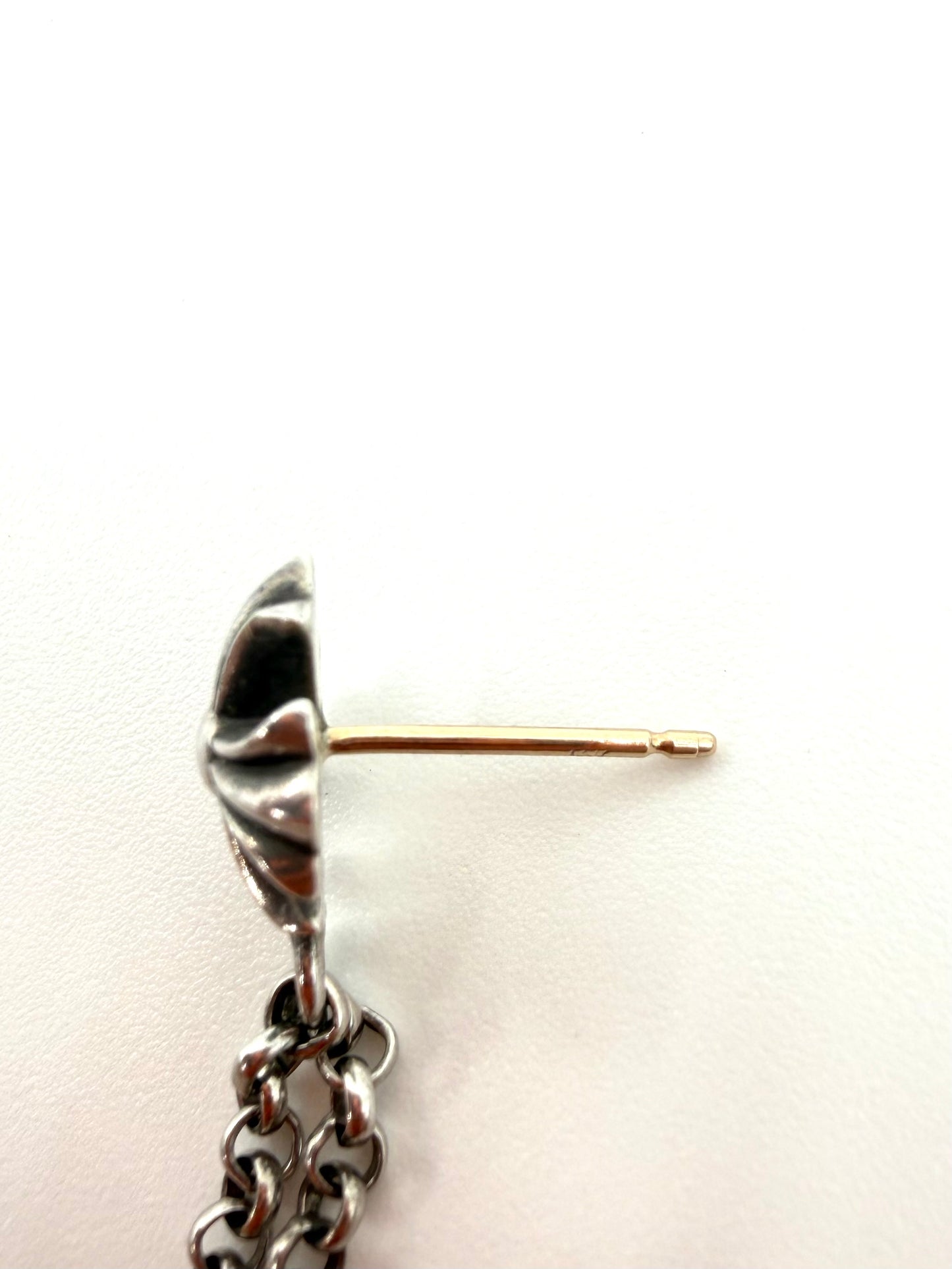 CHROME HEARTS SILVER DICE DANGLE EARRING
