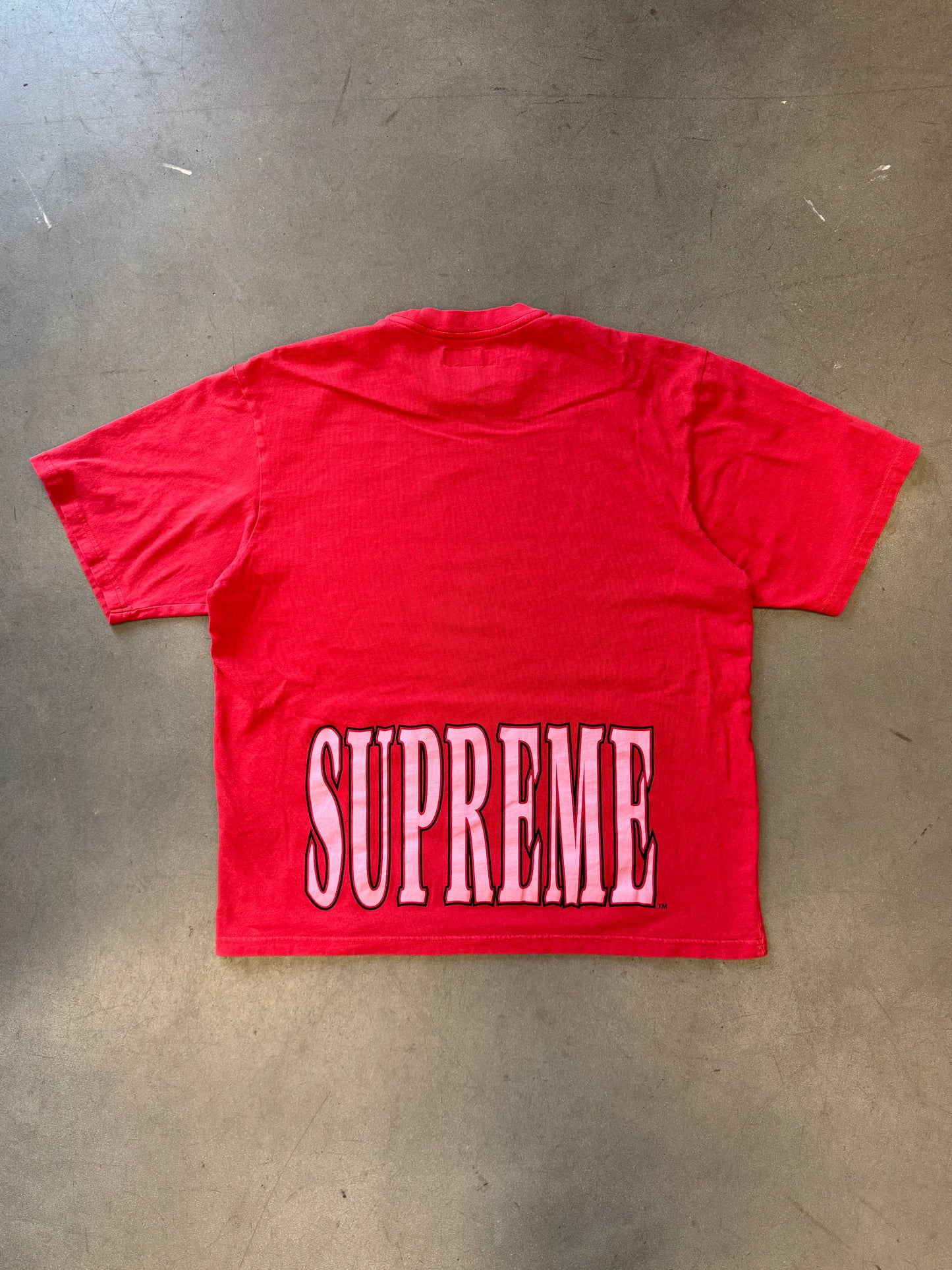 FW25 SUPREME CRACKED STRETCH SS TOP - RED