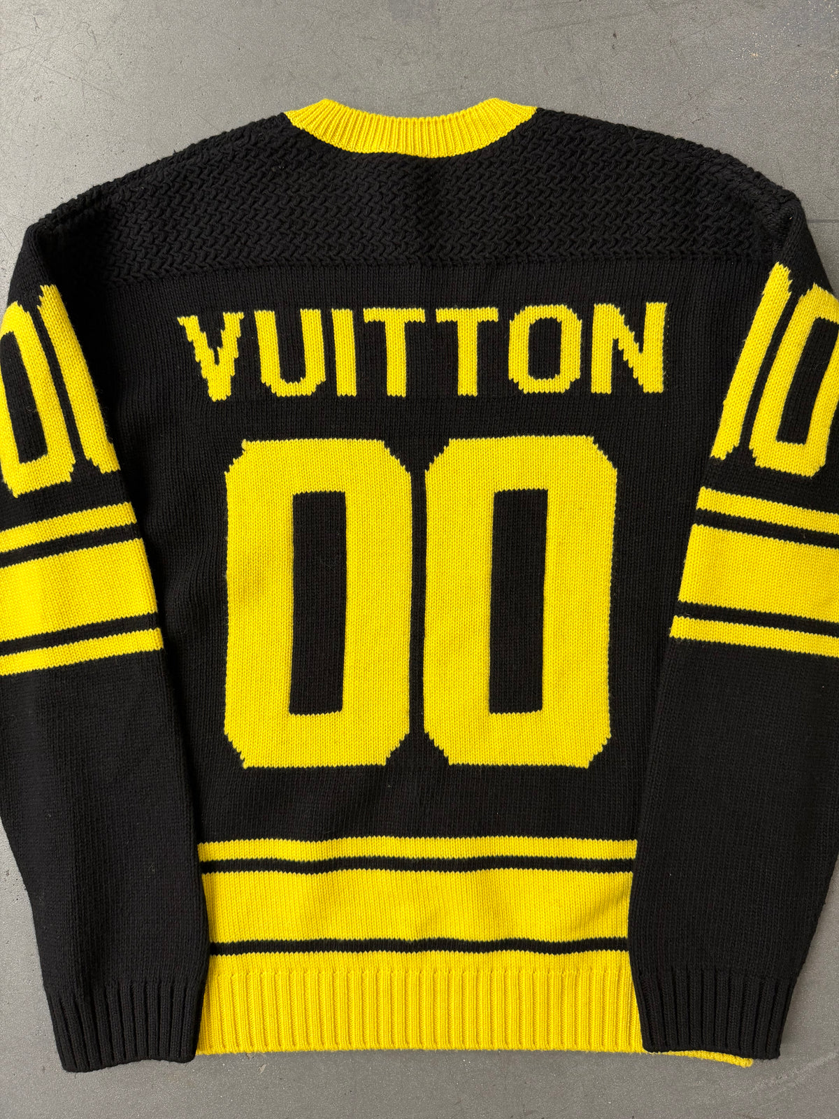 SS22 LOUIS VUITTON FOOTBALL INTARSIA KNIT SWEATER