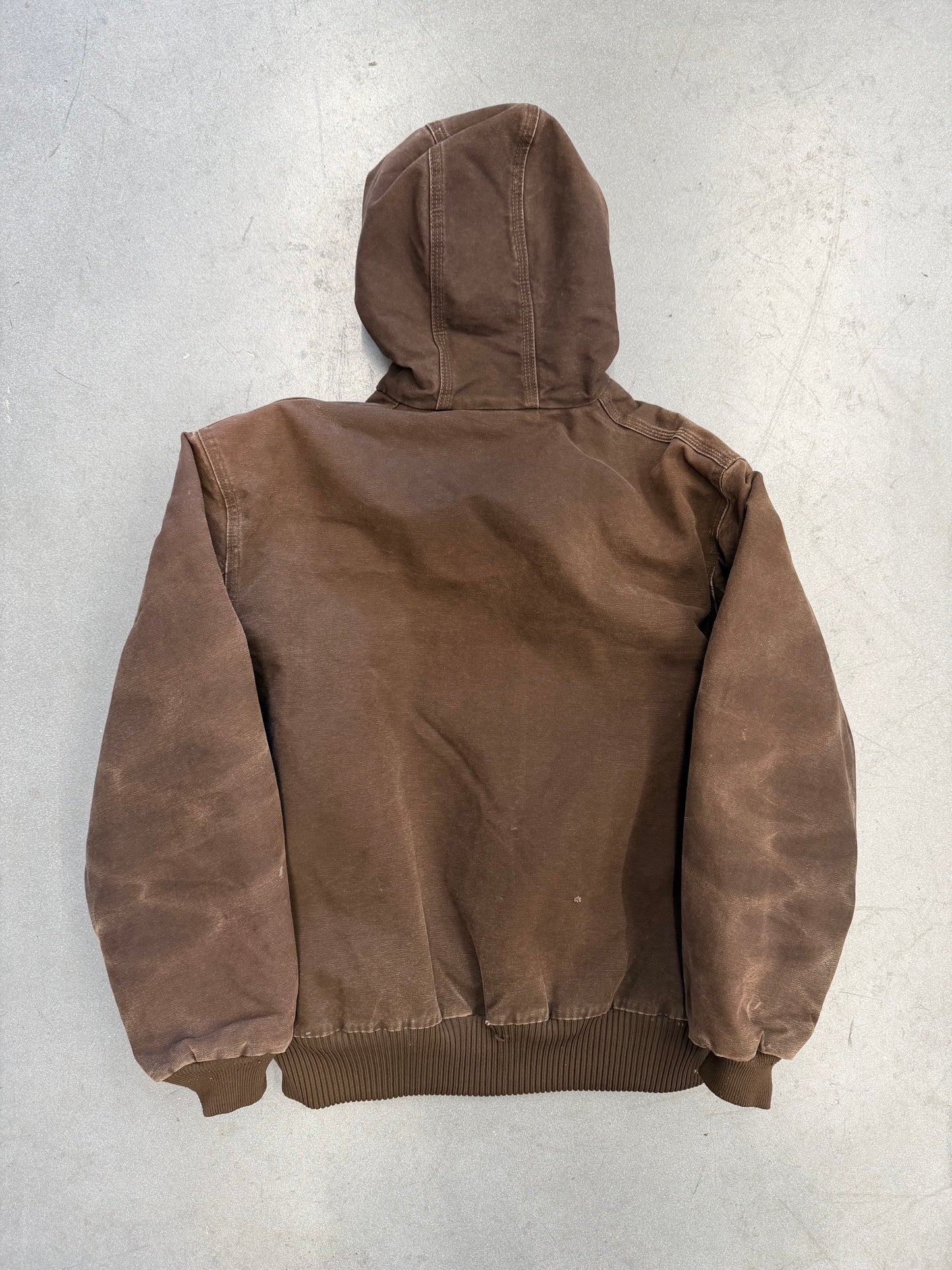 2000'S CARHARTT INSULATED CANVAS HOODIE - BROWN (J130DKB L)