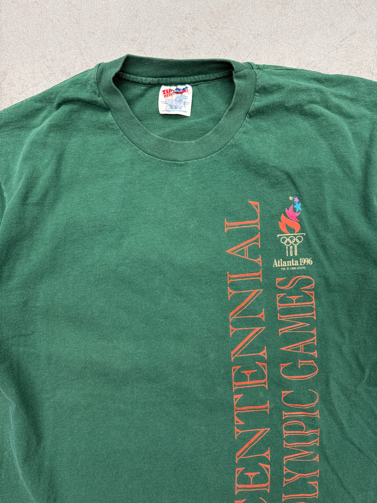 1996 ATLANTA CENTENNIAL OLYMPIC GAMES TEE (HANES TAG)
