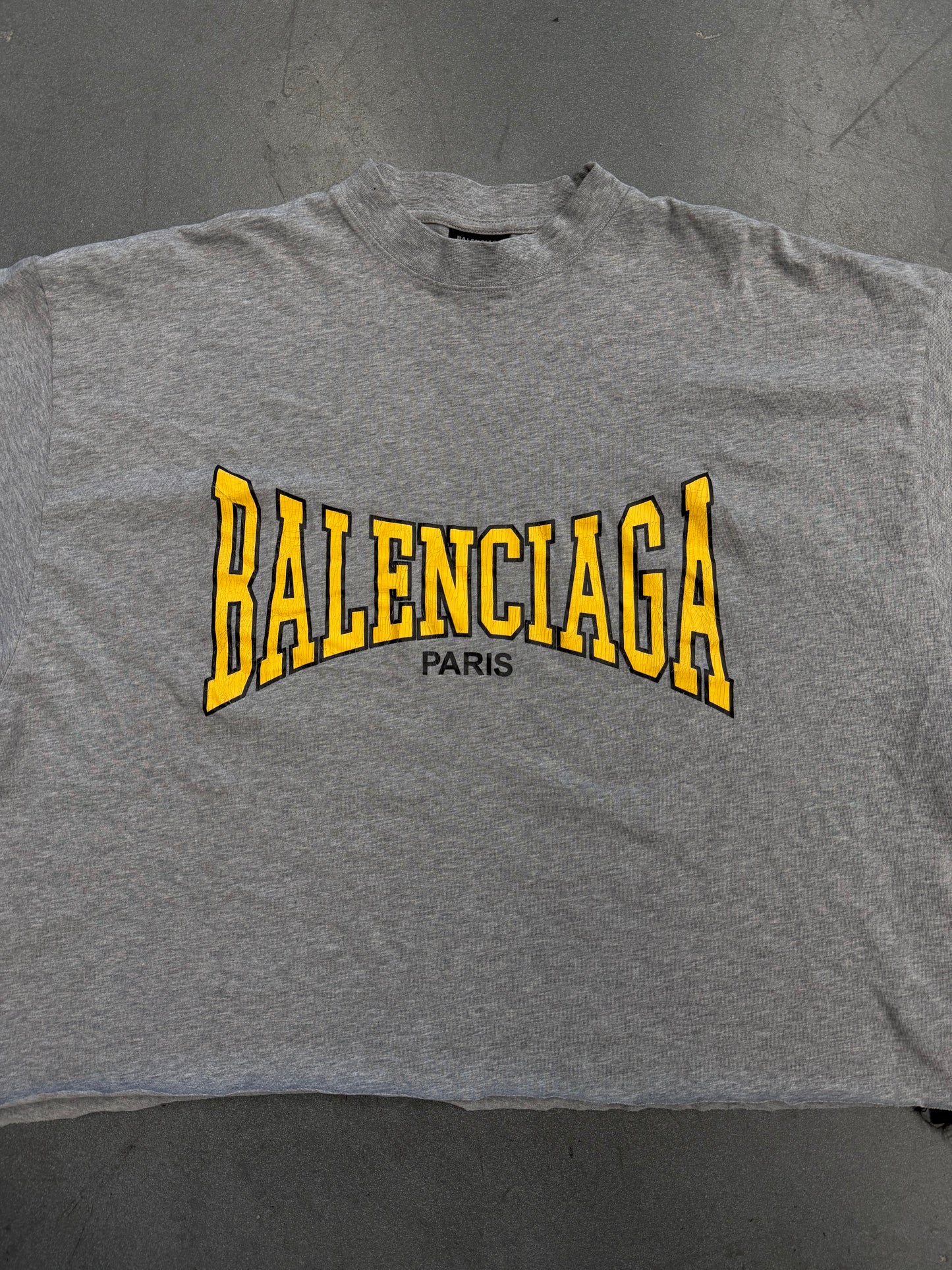 BALENCIAGA BOXING LOGO CROPPED TEE