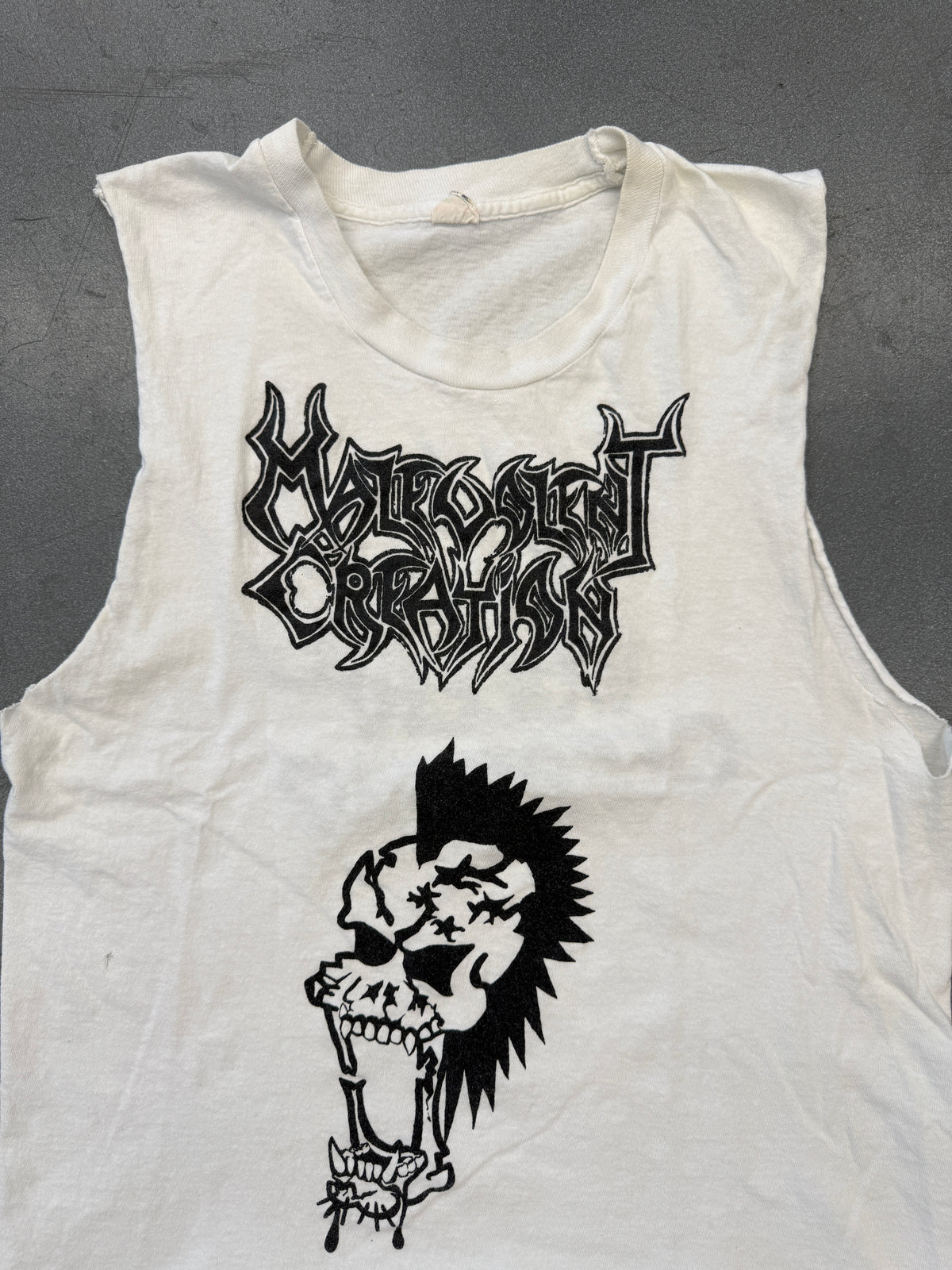 80'S MALEVOLENT CREATION VIOLENT OFFSPRING CROPPED CUT-OFF TEE (FOTL TAG)