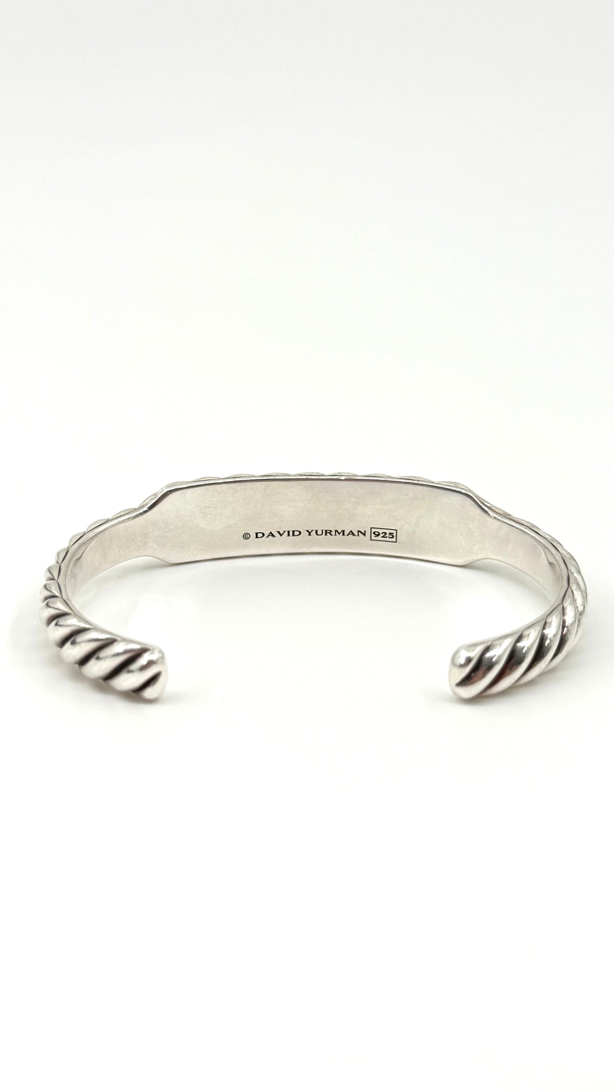 DAVID YURMAN SCULPTED CABLE CONTOUR SILVER CUFF BRACELET