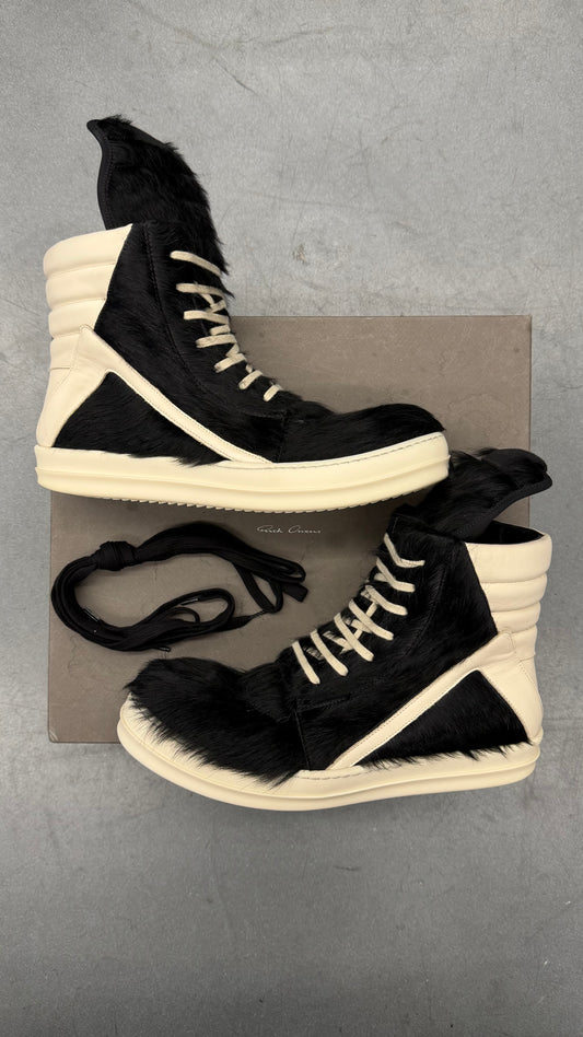 RICK OWENS PONY HAIR GEOBASKET