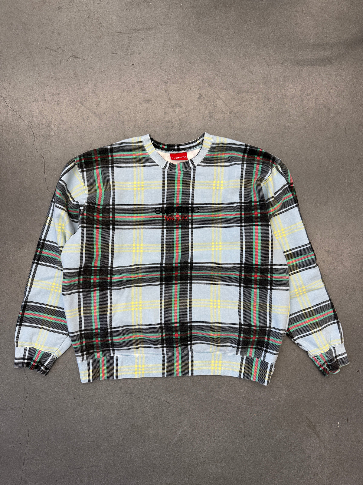 SS21 SUPREME PLAID CREWNECK