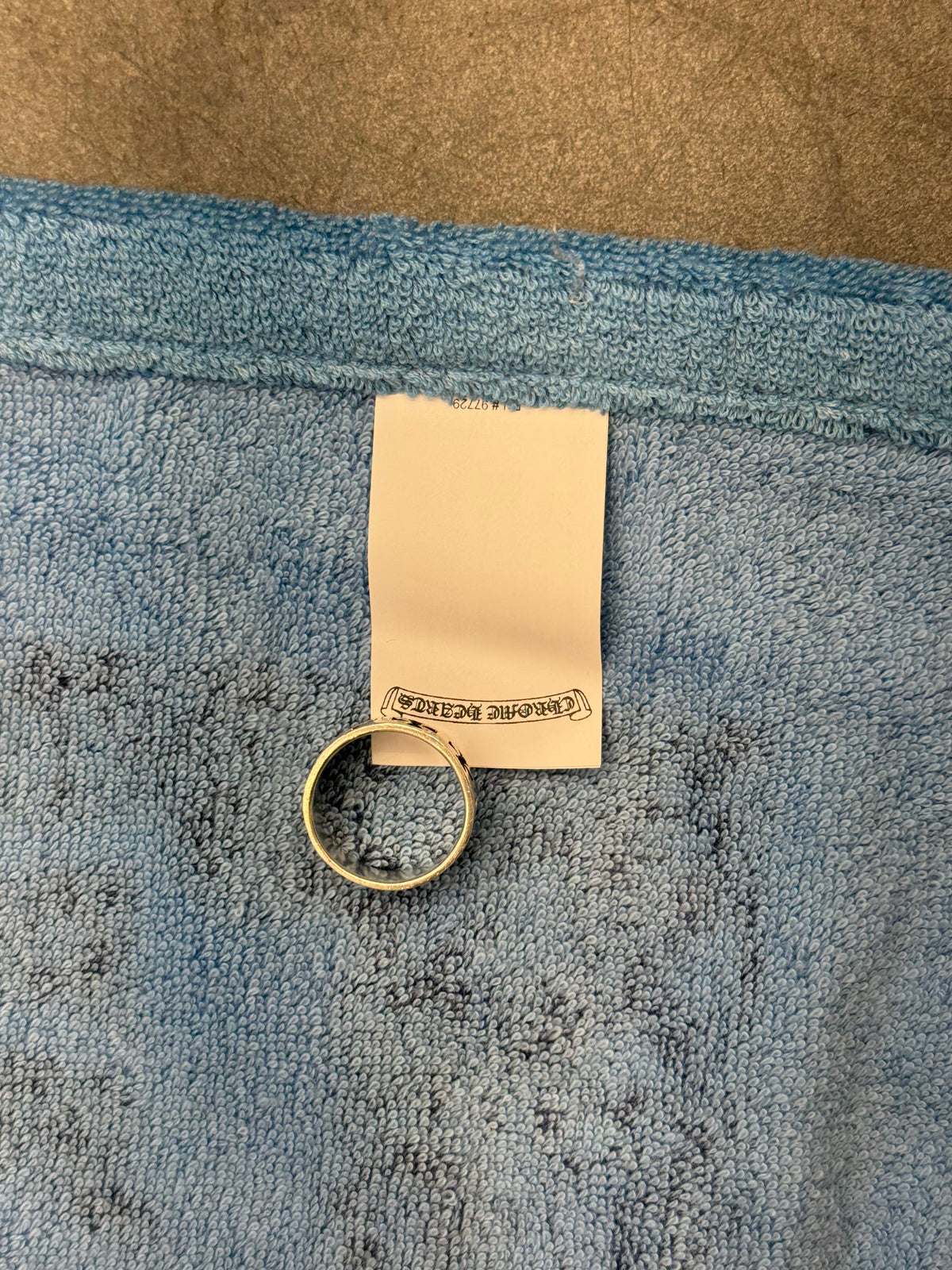 CHROME HEARTS PATTERNED BEACH TOWEL - BLUE