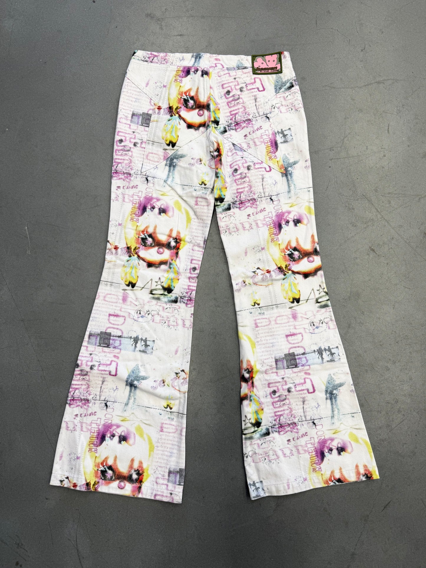 HEAVEN BY MARC JACOBS DON'T THINK FLARED STAR JEANS