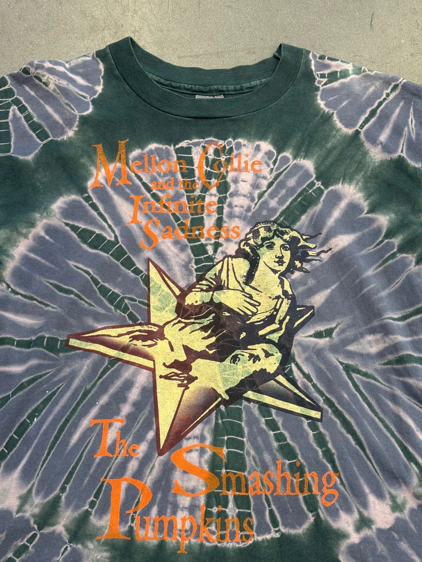 THE SMASHING PUMPKINS MELLON COLLIE AND THE INFINITE SADNESS TIE-DYE TEE (MADE IN USA TAG)