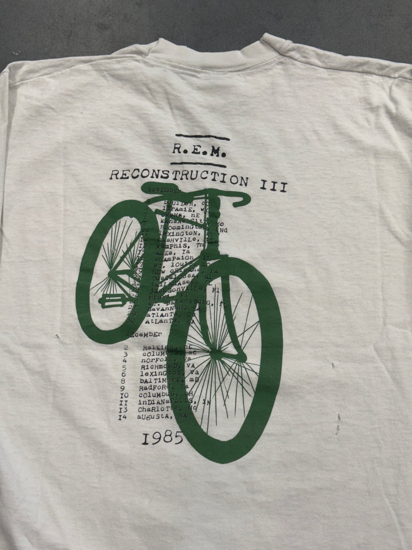 1985 R.E.M. RECONSTRUCTION III TOUR LS TEE (PULLED TAG)