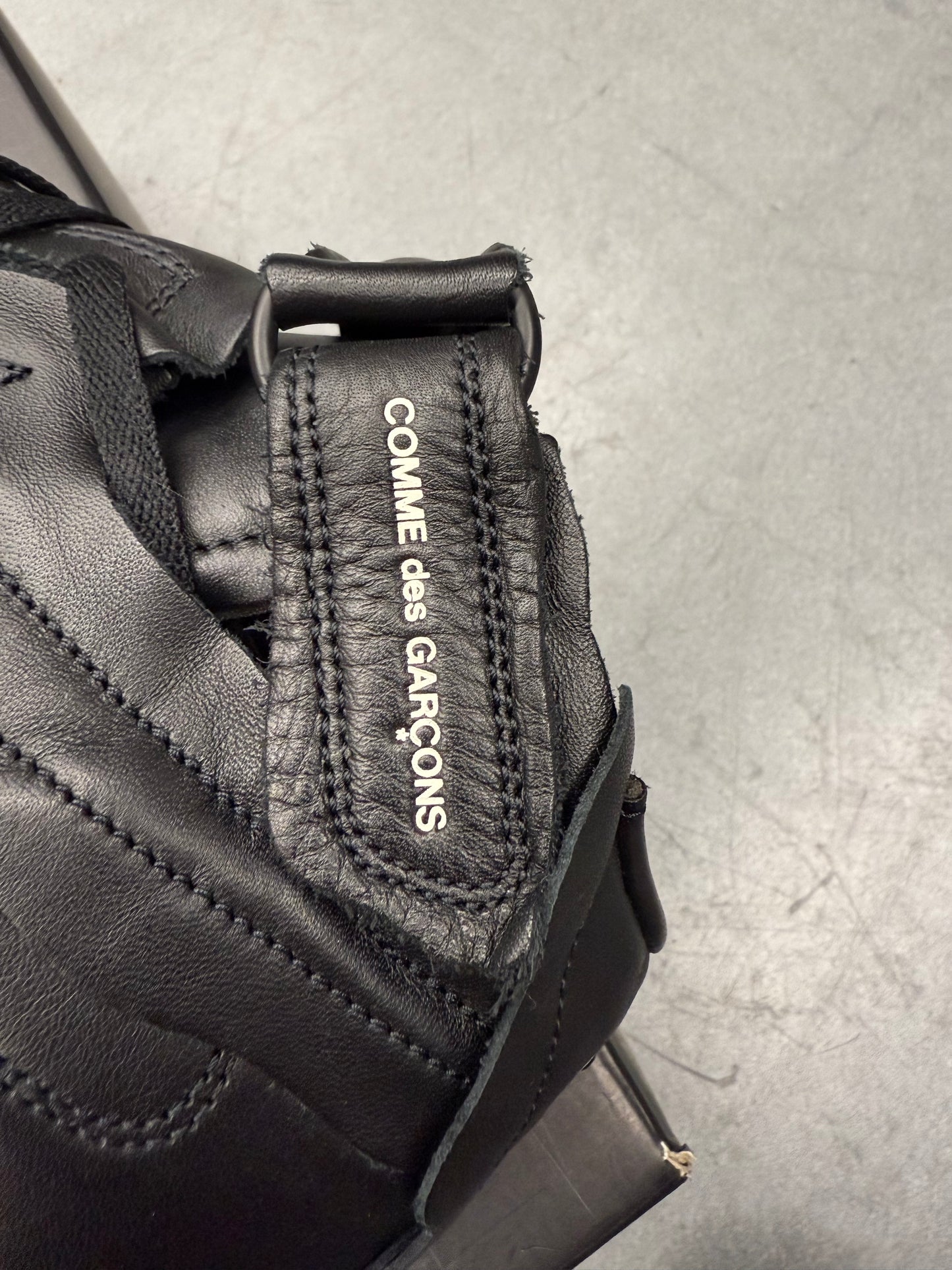 2020 SIZE 12 NIKE AIR FORCE 1 MID CDG COMME DES GARCONS BLACK (PRE-OWNED WITH BOX)