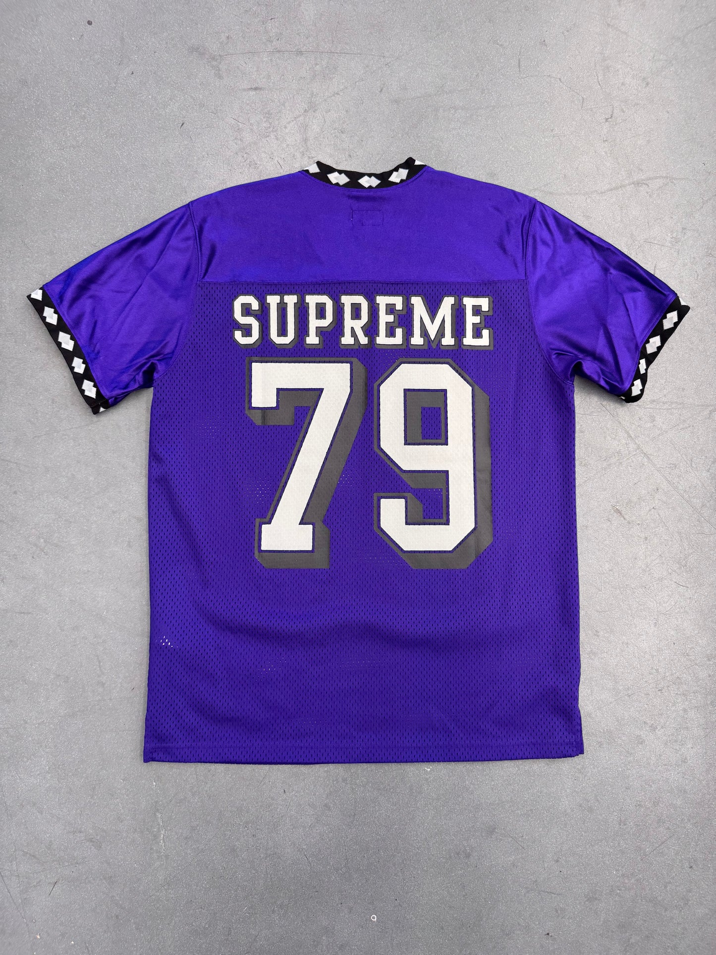 FW13 SUPREME DIAMOND RIB FRIEND OR FOE FOOTBALL JERSEY PURPLE
