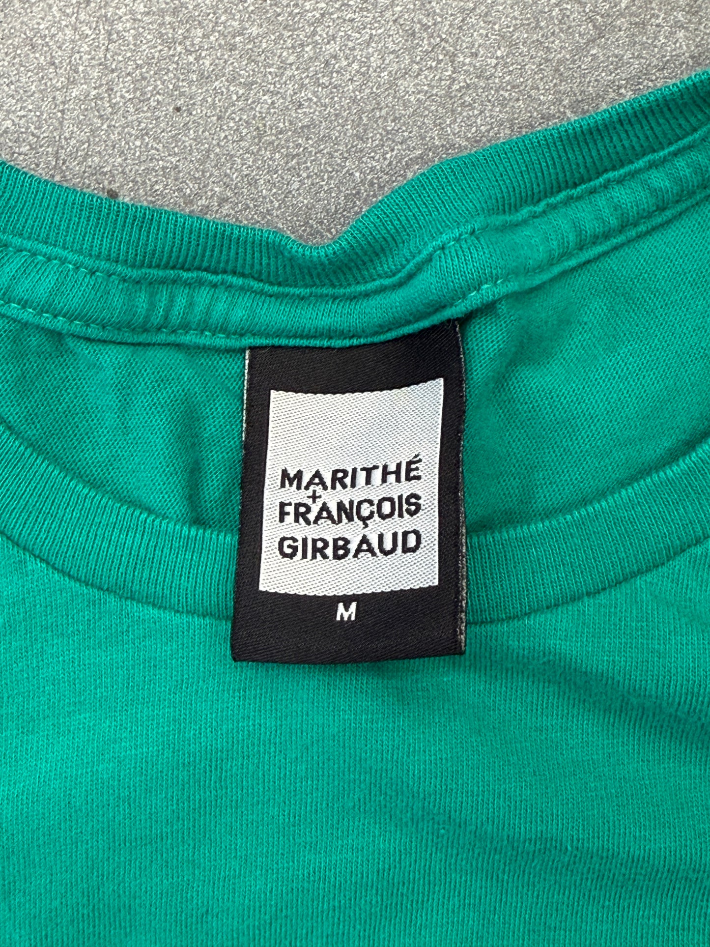 VINTAGE WOMEN'S MARITHE FRANCOIS GIRBAUD STITCHED REVERSE LOGO TEE