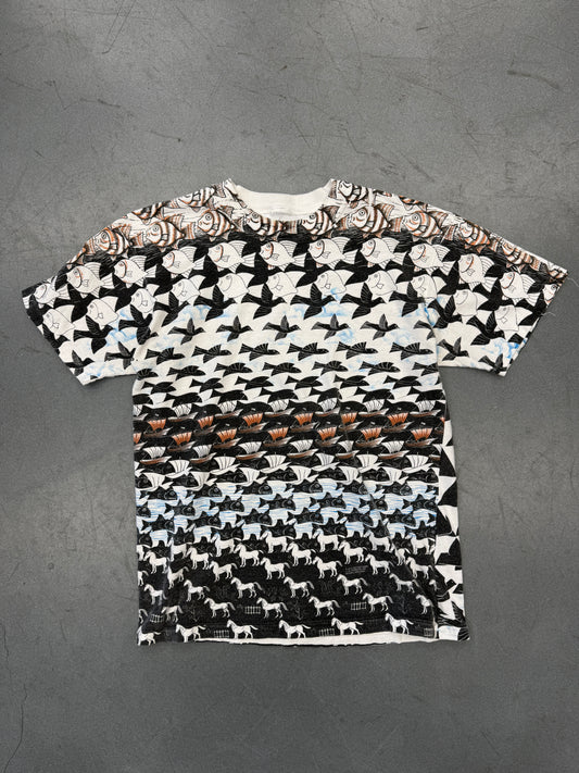 90S M.C. ESCHER ANIMALS AOP TEE (PULLED TAG)