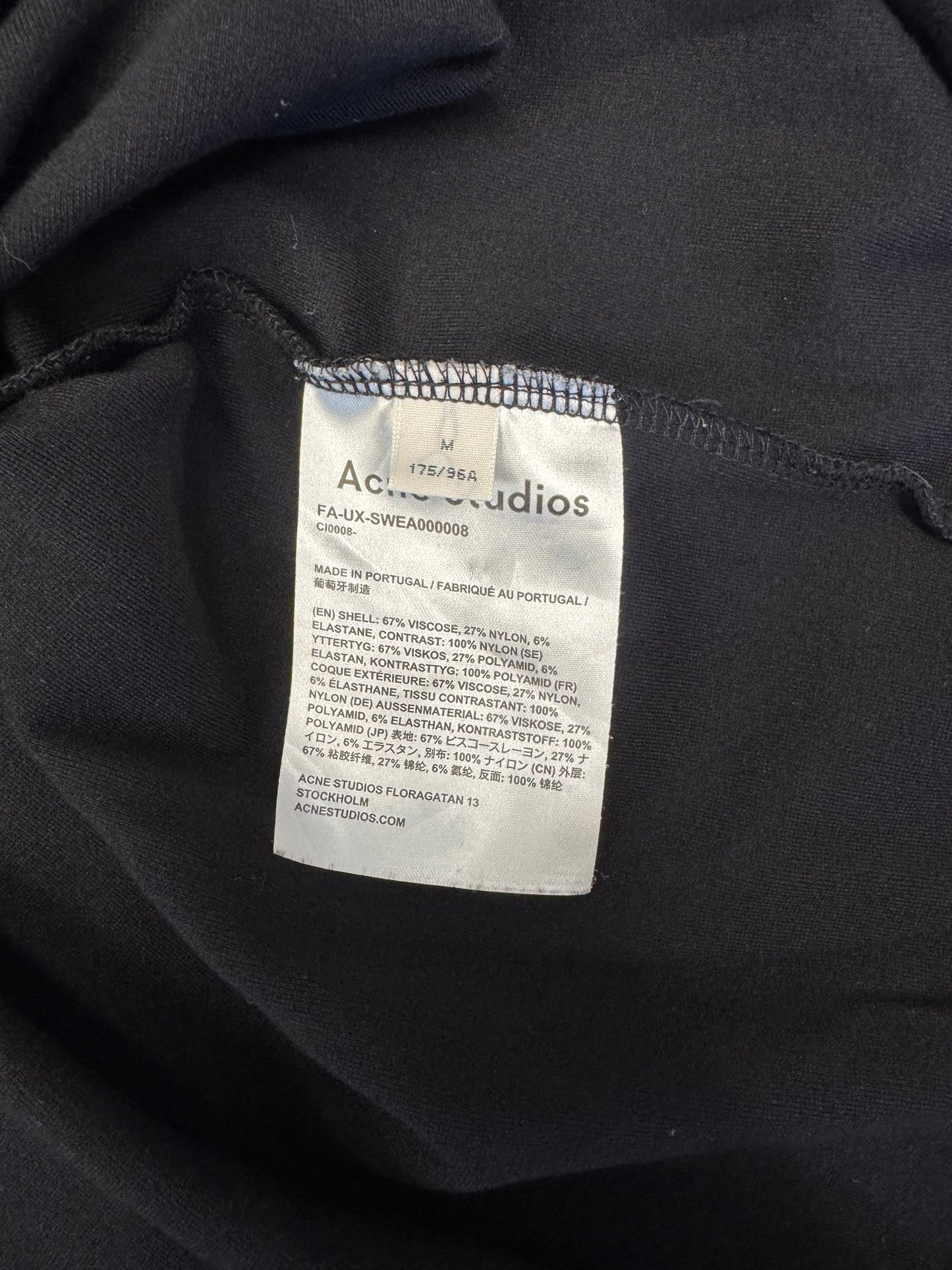 ACNE STUDIOS PATCH NYLON SLEEVE CREWNECK SWEATER