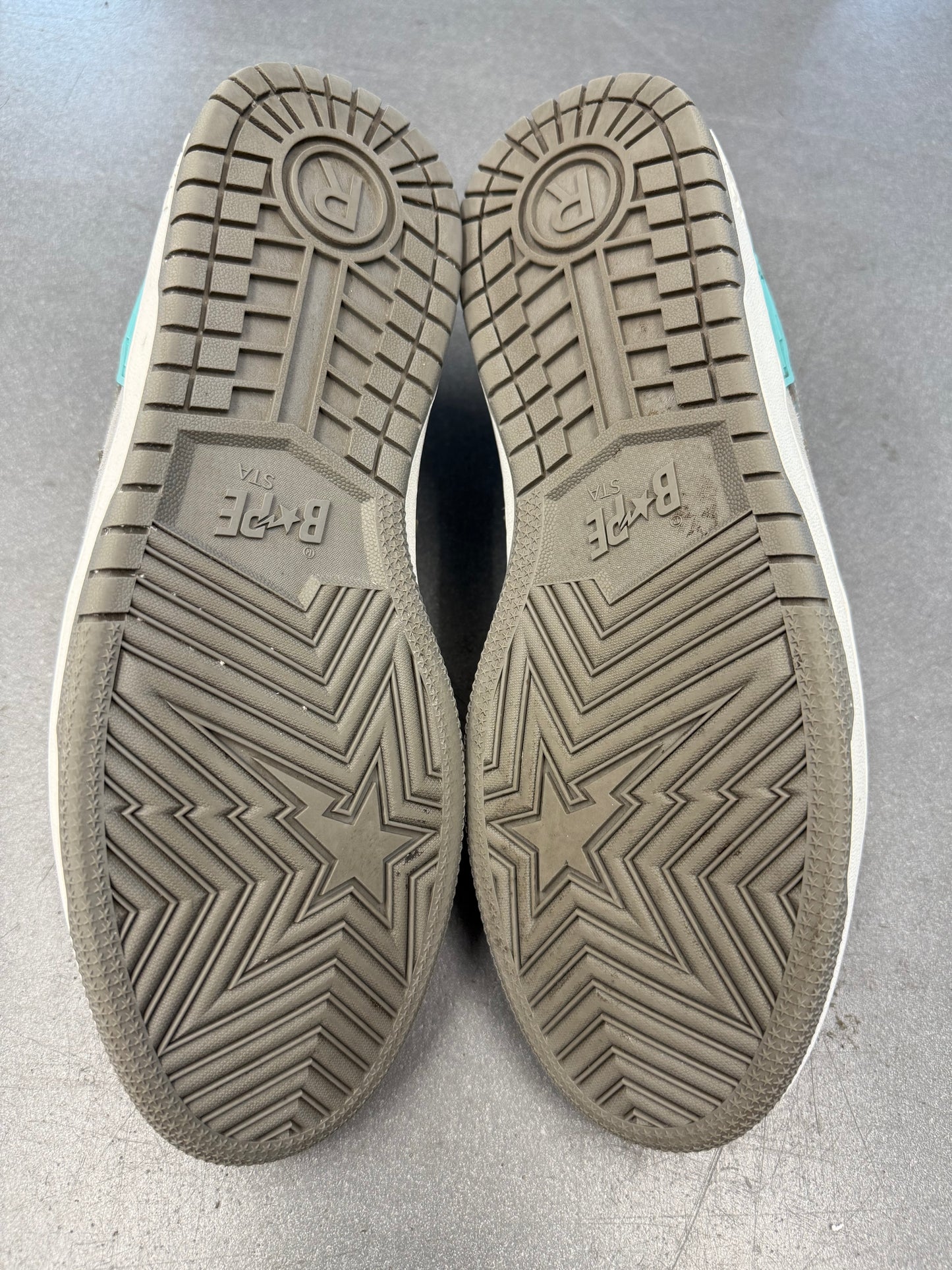 2022 SIZE 11 A BATHING APE BAPE SK8 STA - GREY TURQUOISE (PRE-OWNED NO BOX)