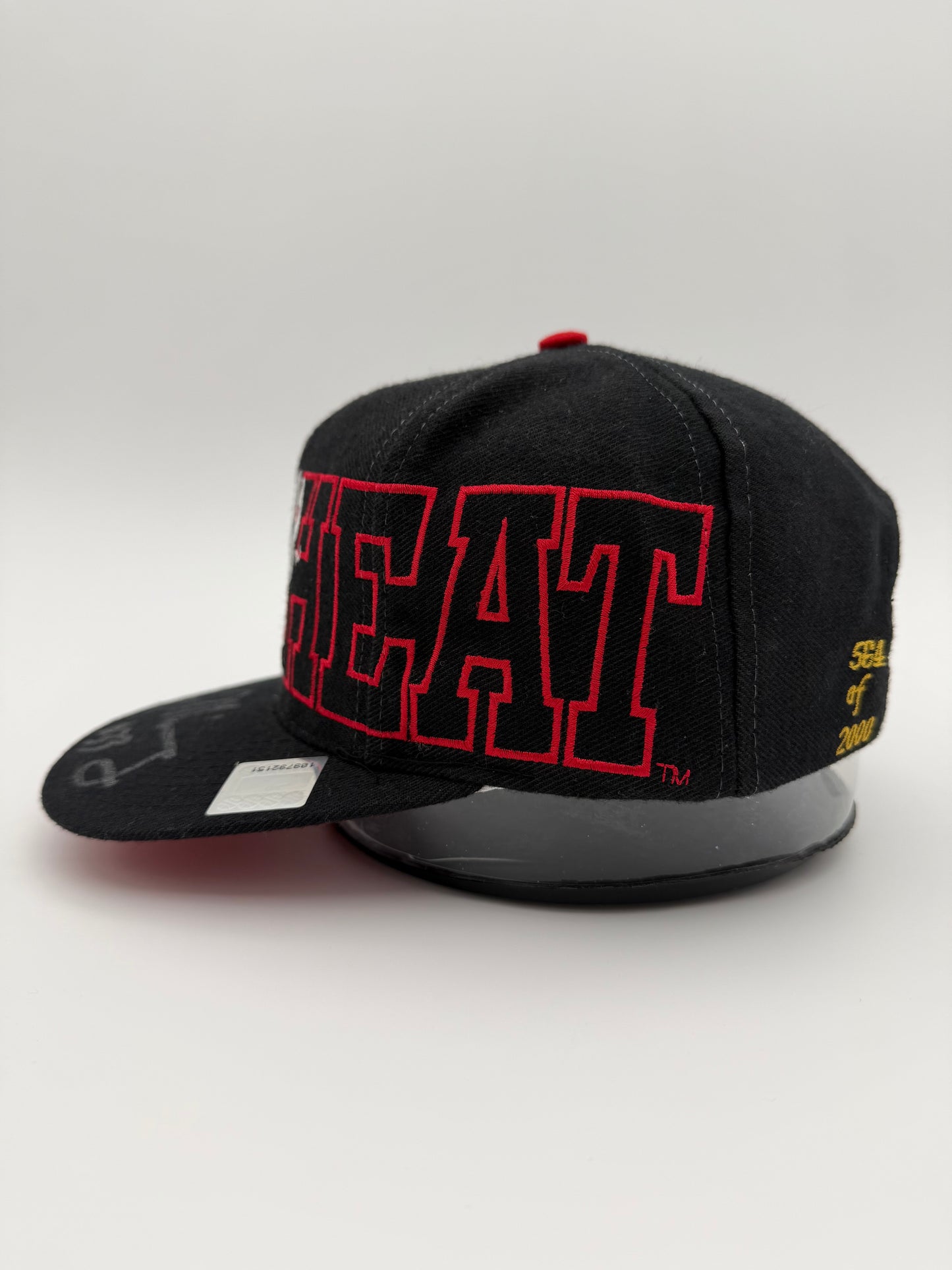 90S MIAMI HEAT NBA THE GAME (564 0F 2000) SNAPBACK HAT AUTOGRAPHED BY ALONZO MOURNING + COA