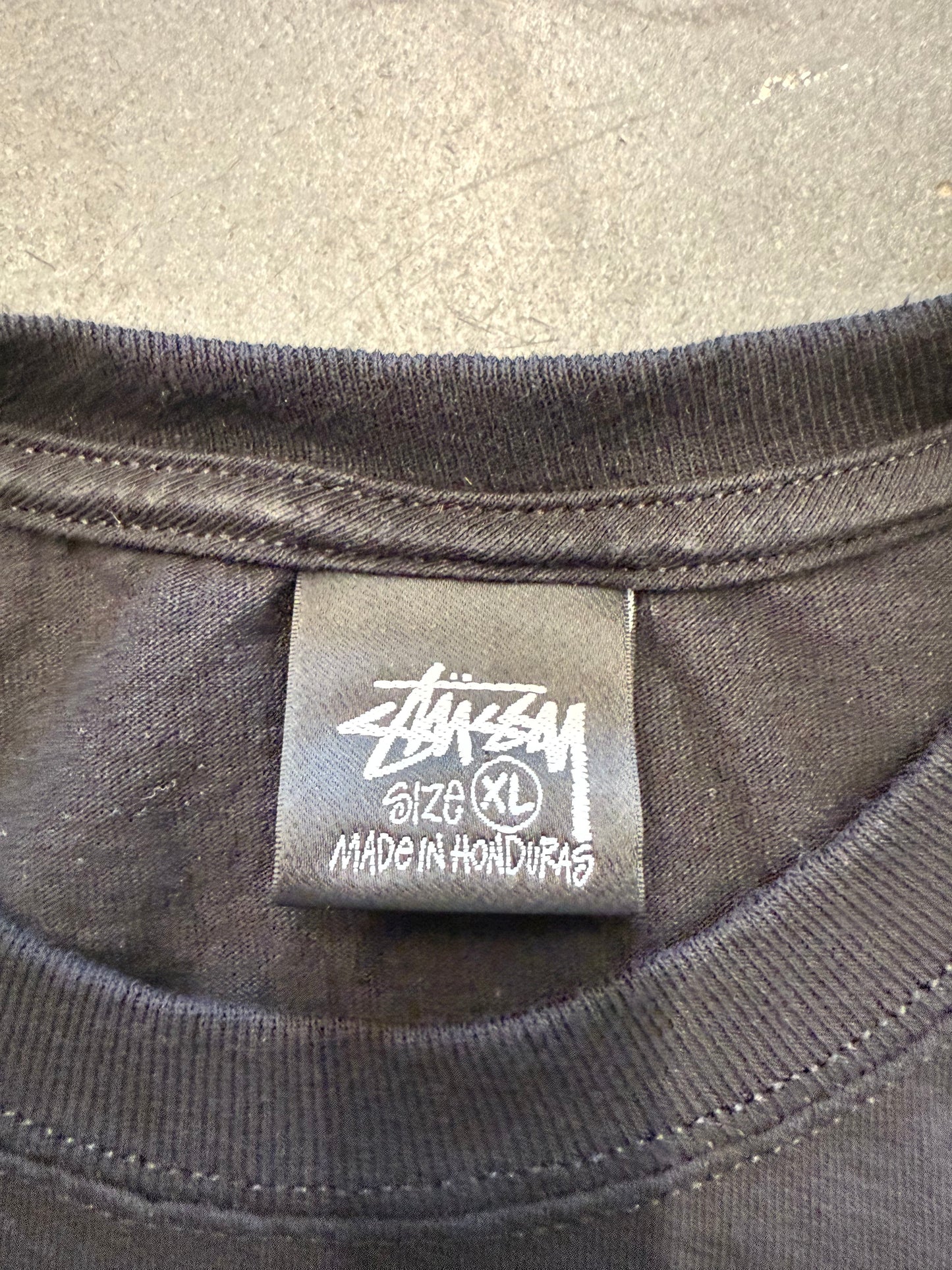 STUSSY OZ WITCH HAND LOGO TEE - BLACK (XL)