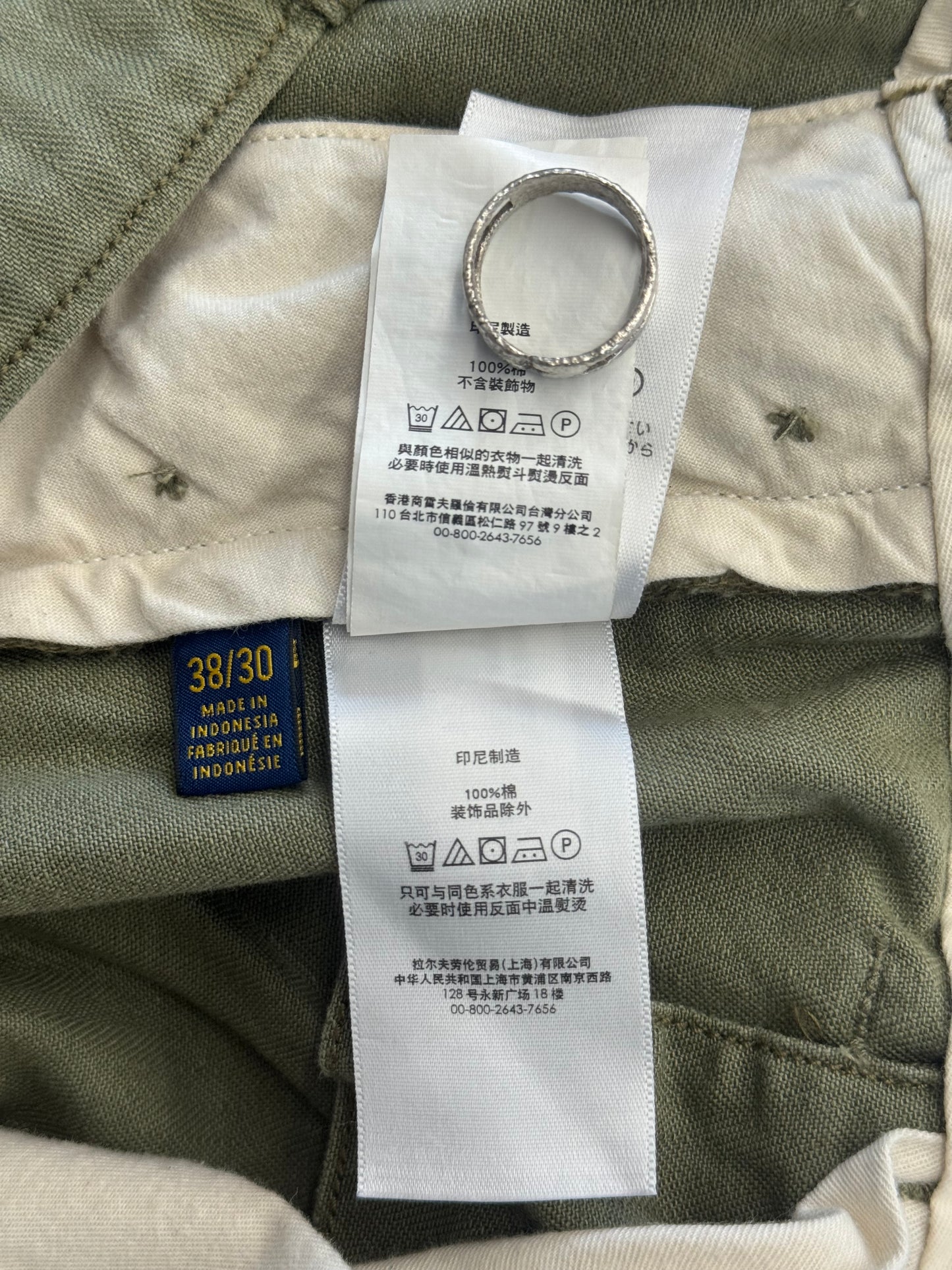VINTAGE POLO RALPH LAUREN UTILITY HERRINGBONE DISTRESSED PATCHWORK PANT
