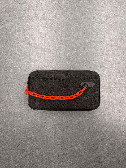 2019 LOUIS VUITTON POCHETTE VOLGA WAIST BAG BLACK MONOGRAM TAURILLON LEATHER - (NEW WITH STRAP & DUSTBAG)