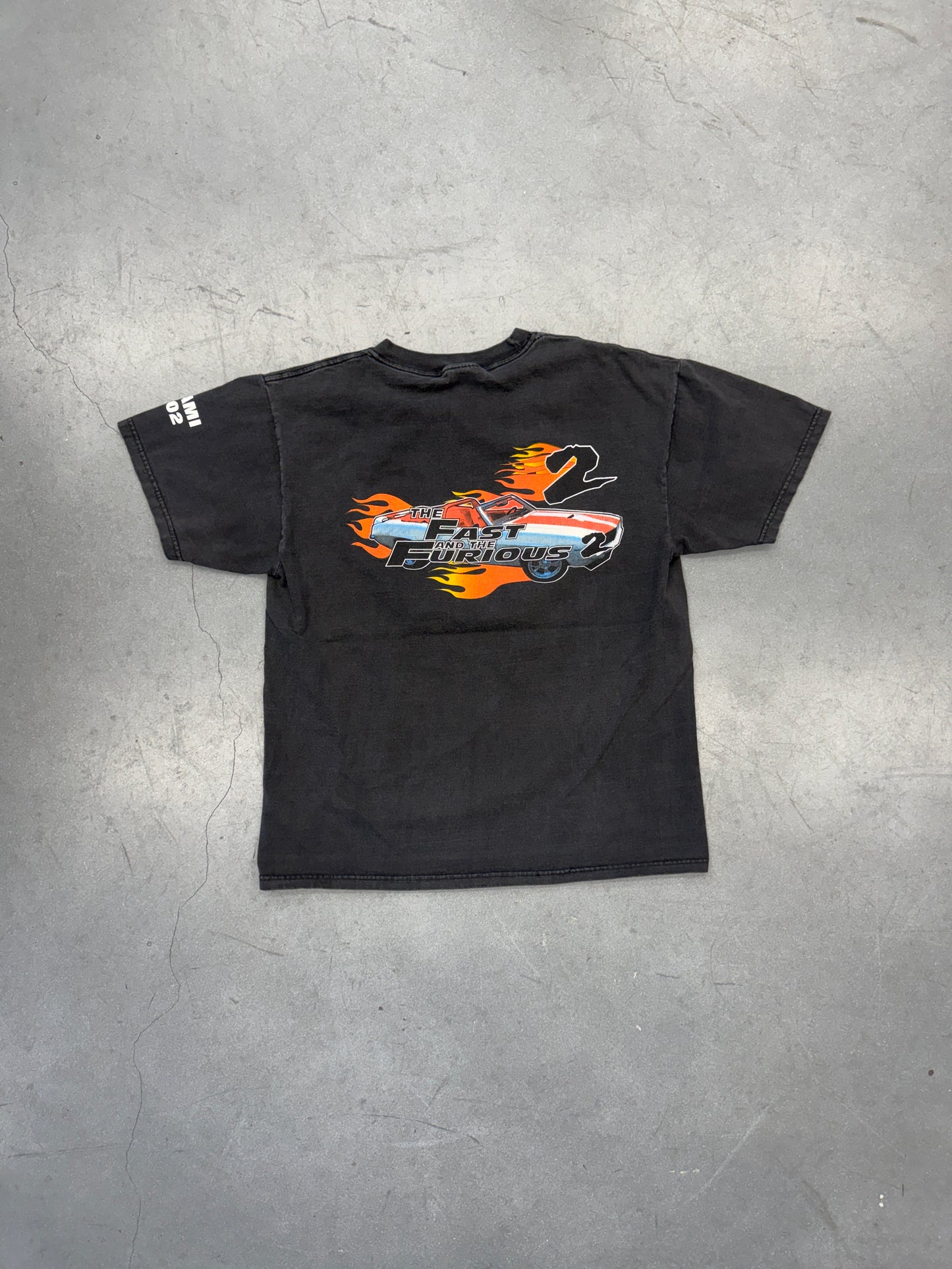 2002 THE FAST AND THE FURIOUS SPECIAL EFFECTS CREW MULLET TEE (HANES TAG)