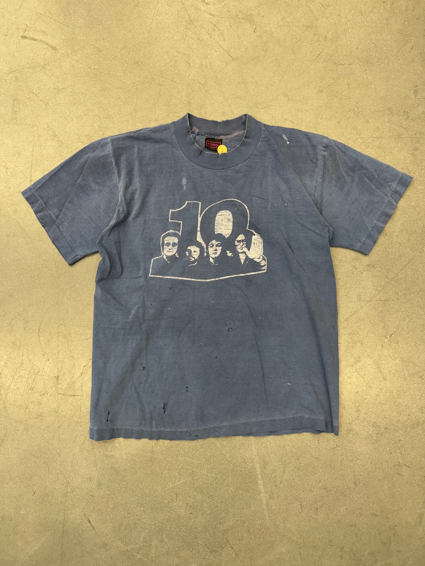 70'S BEATLES 10 YEAR ANNIVERSARY WAXY 106 FM DISTRESSED TEE (HEAVY TAG)