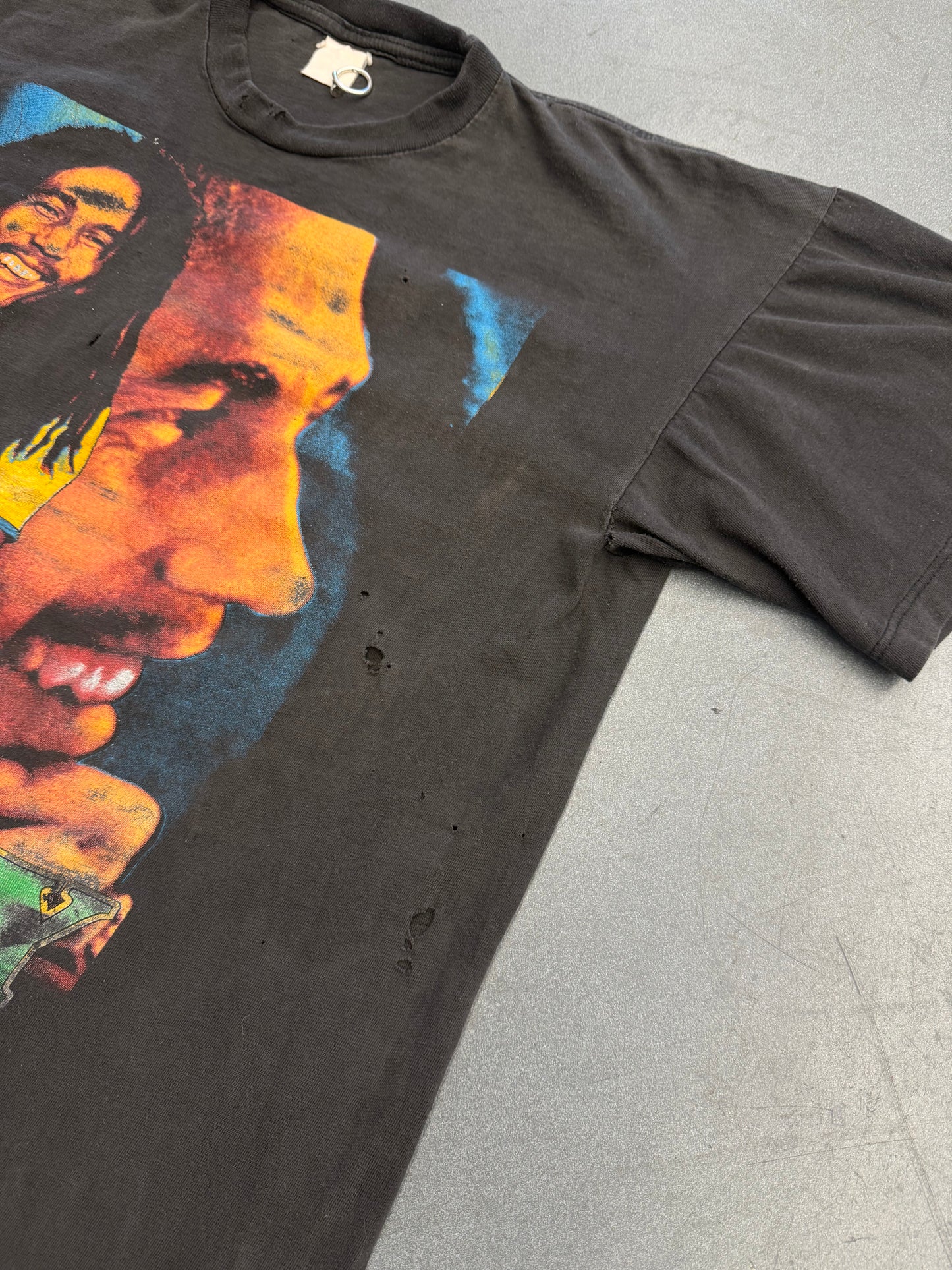 BOB MARLEY I SHOT THE SHERIFF FADED RAP TEE (FADED TAG)