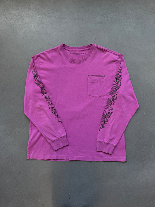 CHROME HEARTS MATTY BOY LONGSLEEVE TEE - PURPLE