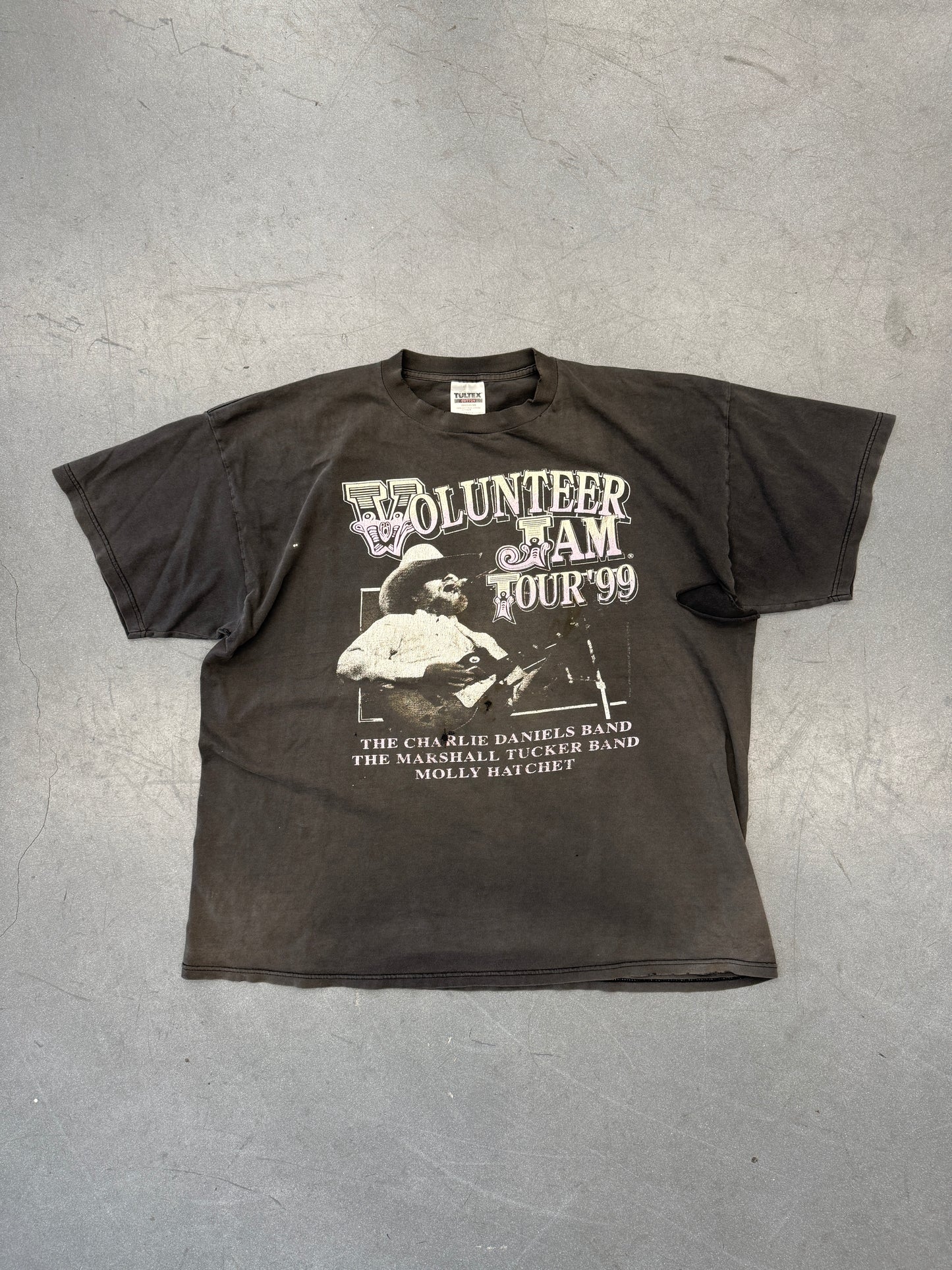 1999 VOLUNTEER JAM TOUR FADED TEE (TULTEX TAG)