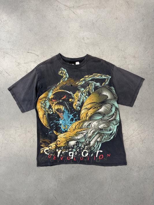 1997 SPAWN CYGOR DEVOLUTION AOP TEE (GIANT TAG)