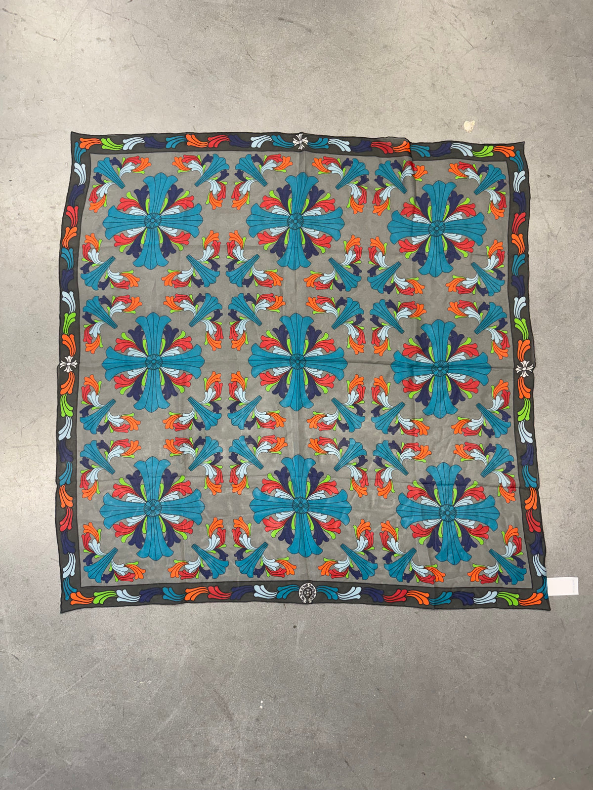 CHROME HEARTS CHIFFON MULTICOLOR SCARF