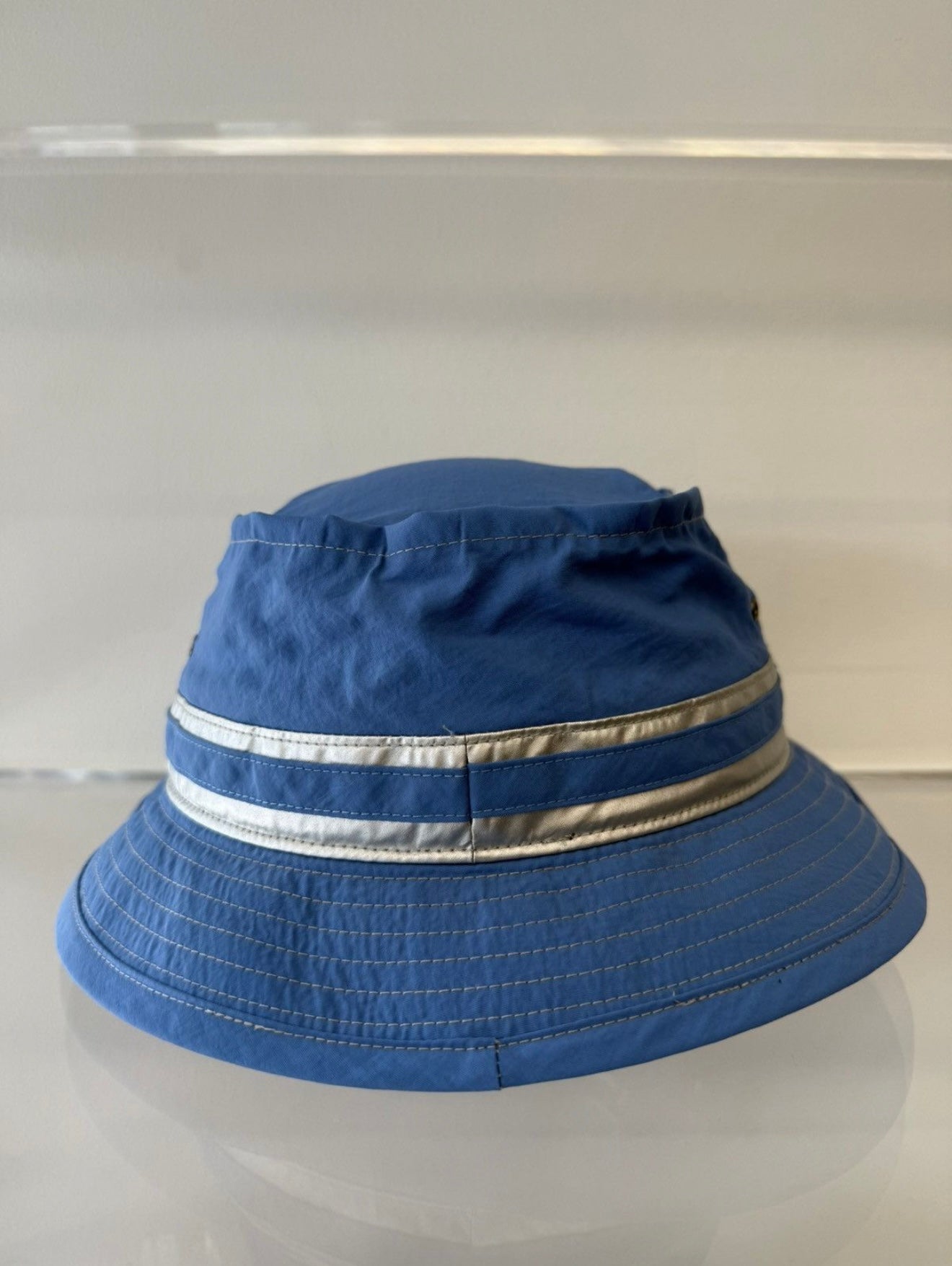 SS19 SUPREME CONTRAST STITCH REFLECTIVE CRUSHER HAT BLUE