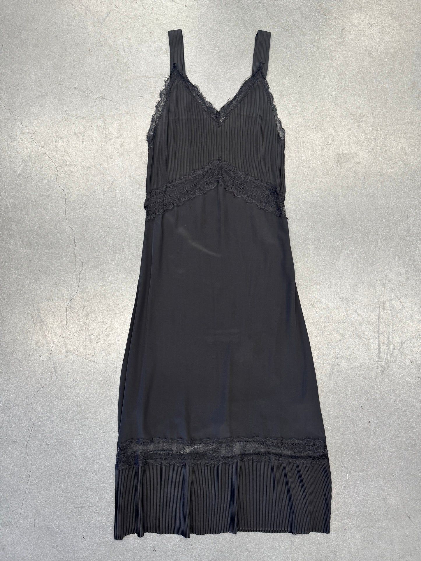 SLEEPING WITH JACQUES BLACK SILK SLEEPWEAR DRESS