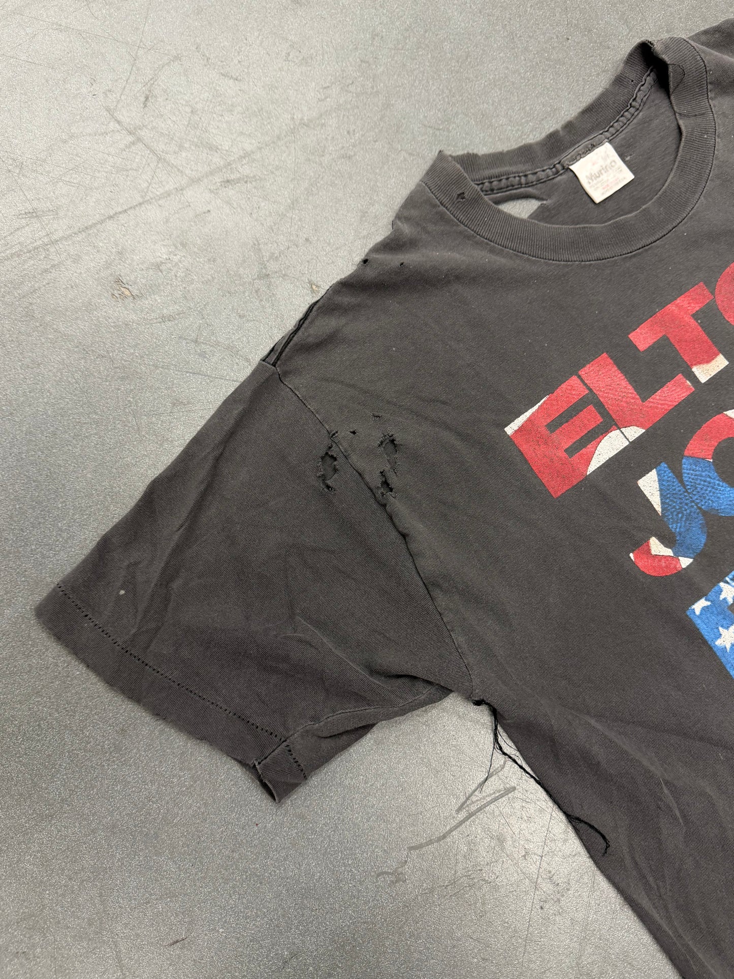 1994 ELTON JOHN AND BILLY JOEL FACE TO FACE DISTRESSED AND FADED TOUR TEE (MURINA TAG)