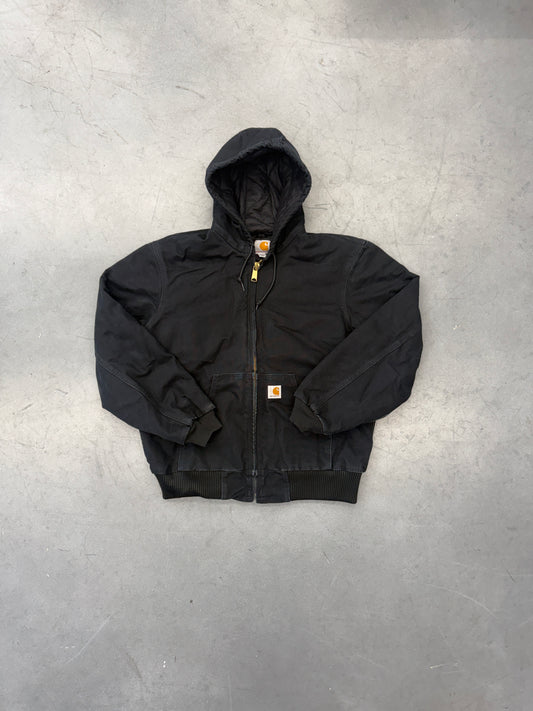 80S CARHARTT INSULATED CANVAS WORK JACKET (J140BLK)