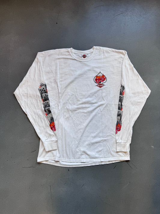 2005 HARLEY-DAVIDSON LAS VEGAS, NEVADA LS FLAMING CARDS TEE