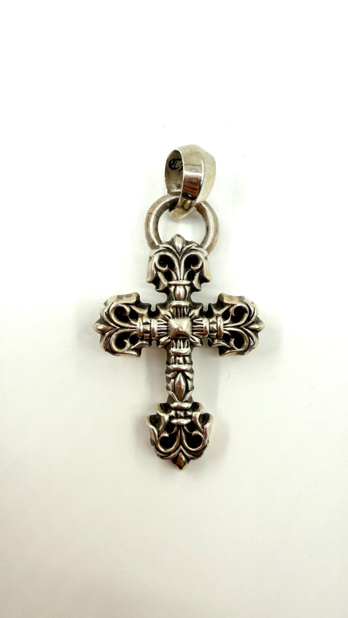 CHROME HEARTS FILIGREE CROSS WITH BALE SILVER PENDANT